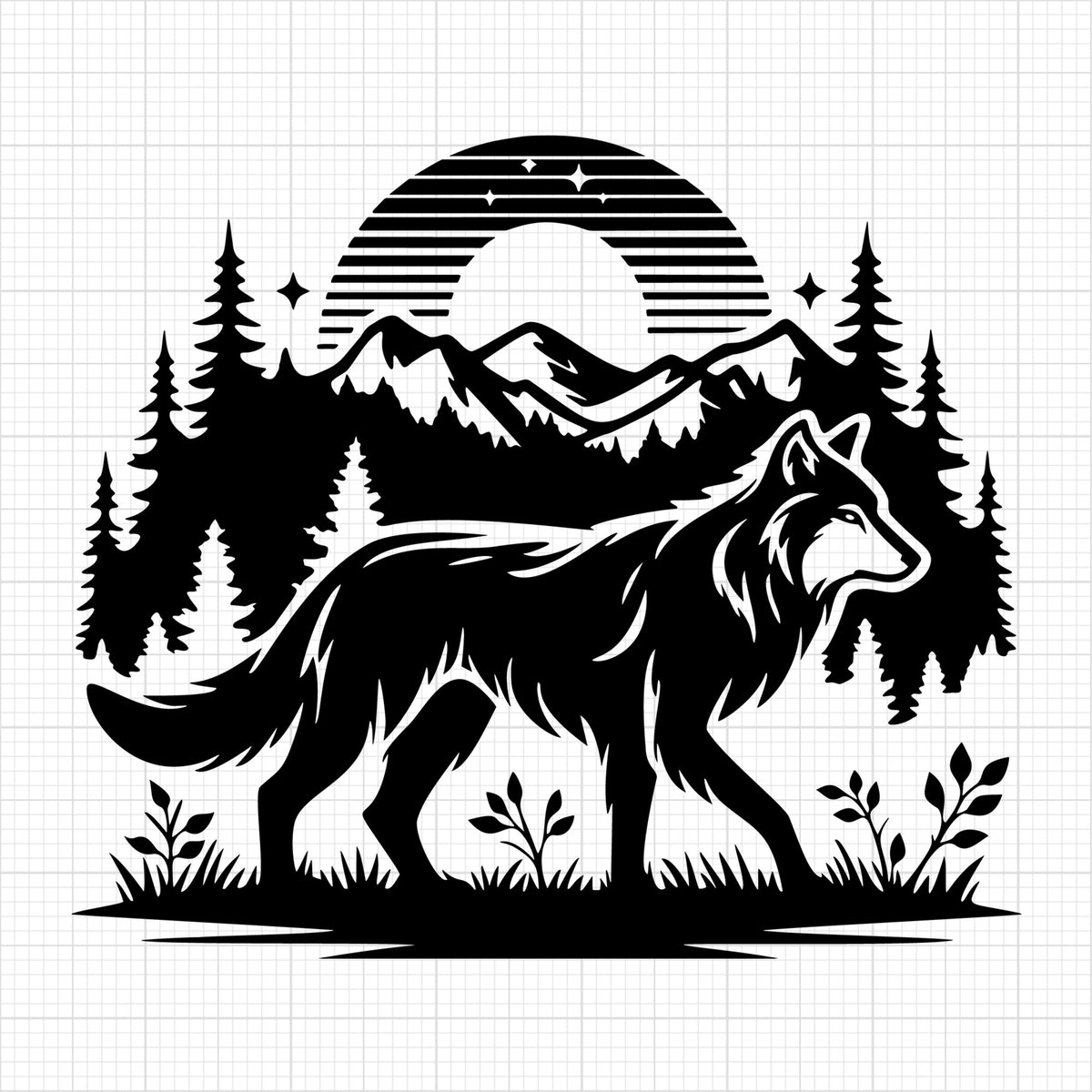 Wolf Scenic Forest