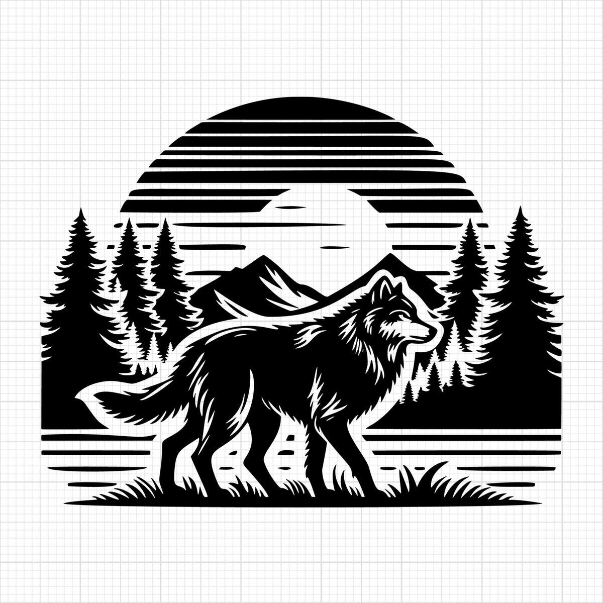 Wolf Scenic Sunset