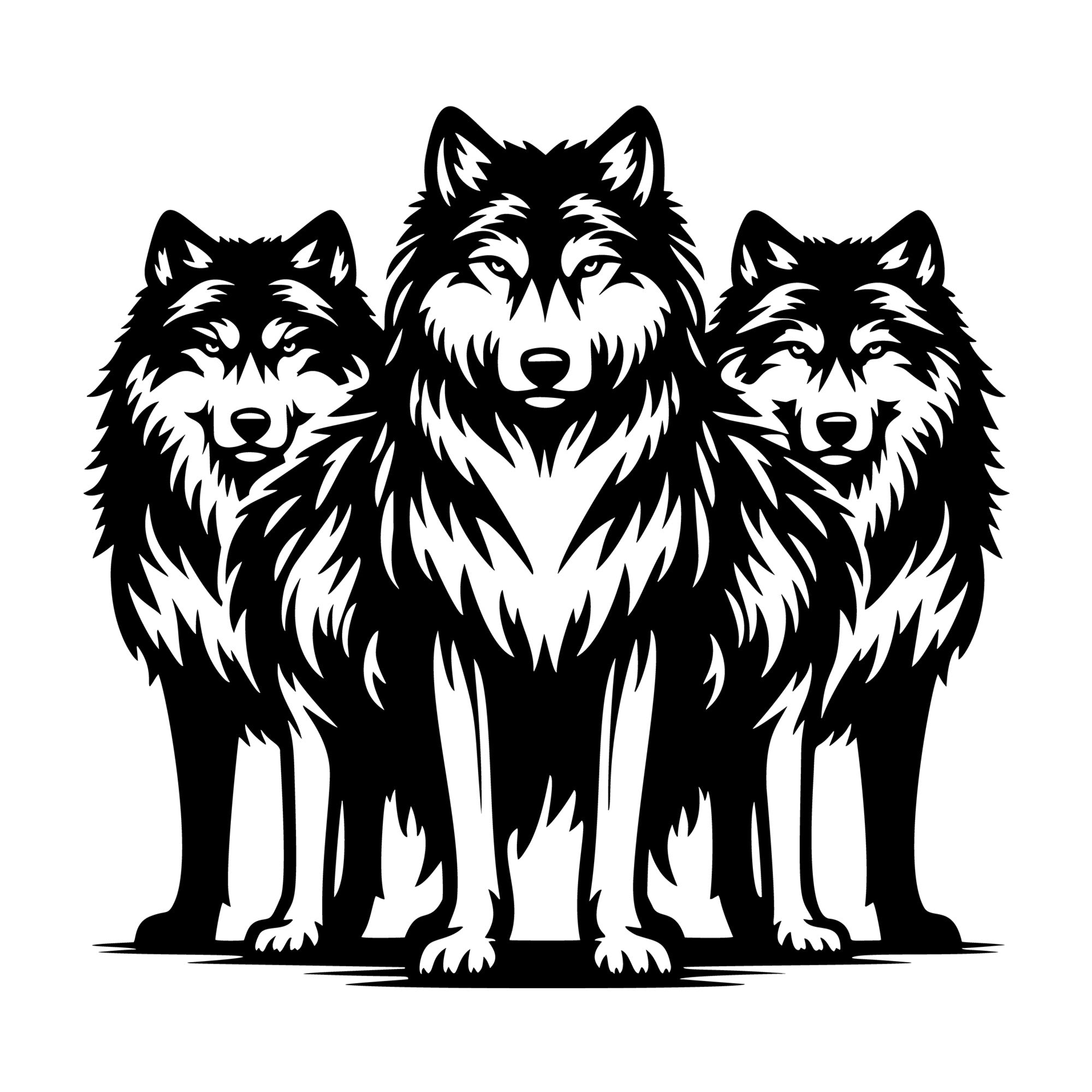 Wolves SVG design for Cricut, Silhouette, laser cutting, vinyl, sublimation, and craft projects.