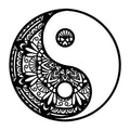 Yin Yang Mandala SVG mandala SVG design for Cricut, Silhouette, laser cutting, vinyl, sublimation, decals, shirts, and DIY craft projects.