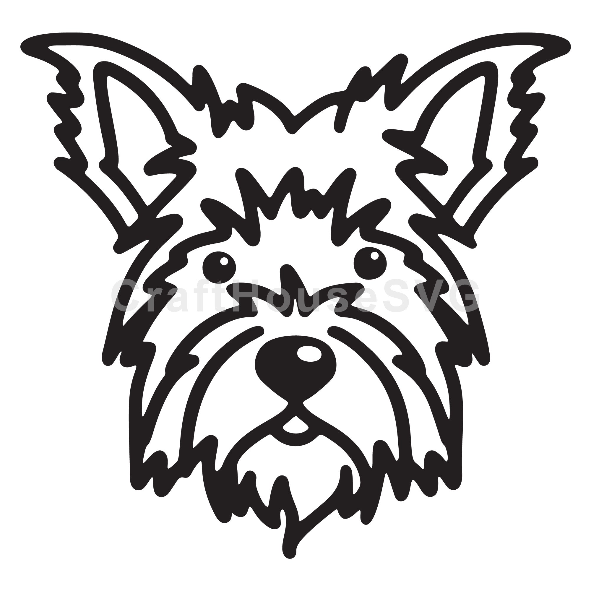 Yorkshire Terrier Outline SVG