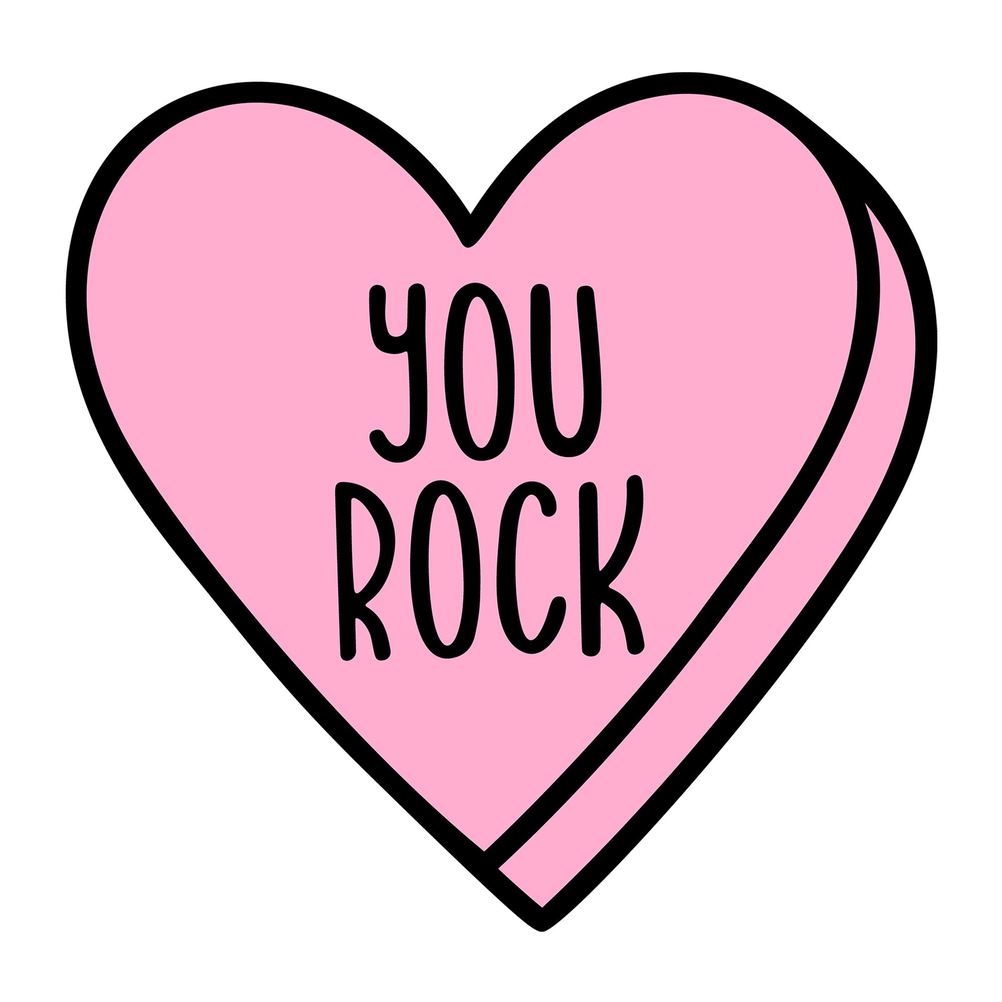You Rock SVG design for Cricut, Silhouette, laser cutting, vinyl, sublimation, Valentine conversation hearts, and craft projects.