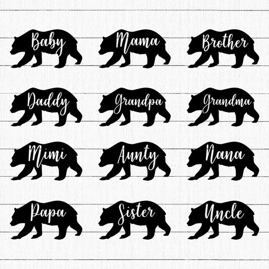 Bear Family SVG | M15F4 - Craft House SVG