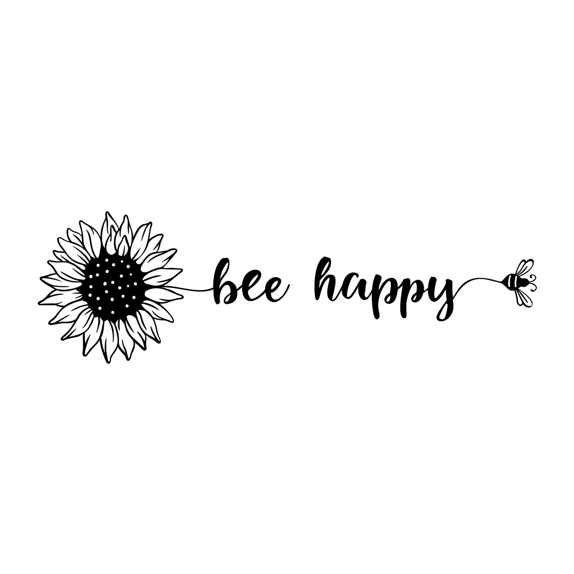 Bee Happy SVG design for Cricut, Silhouette, laser cutting, vinyl, sublimation, and bee craft projects.