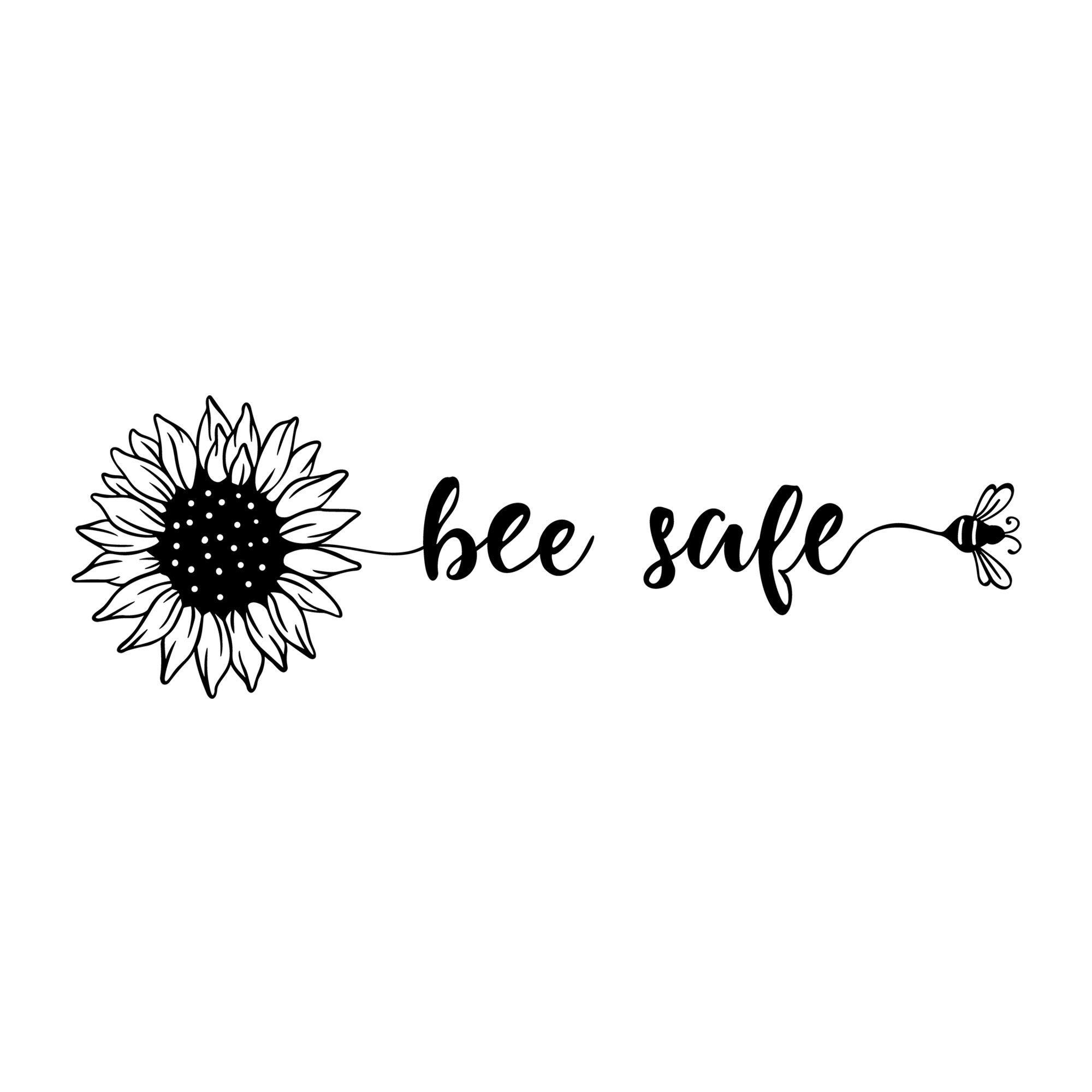 Bee Safe SVG design for Cricut, Silhouette, laser cutting, vinyl, sublimation, and bee craft projects.