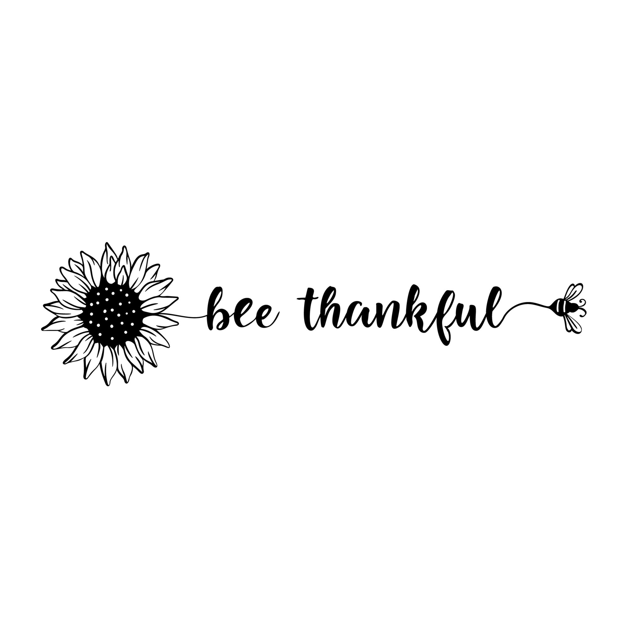 Bee Thankful SVG design for Cricut, Silhouette, laser cutting, vinyl, sublimation, and bee craft projects.