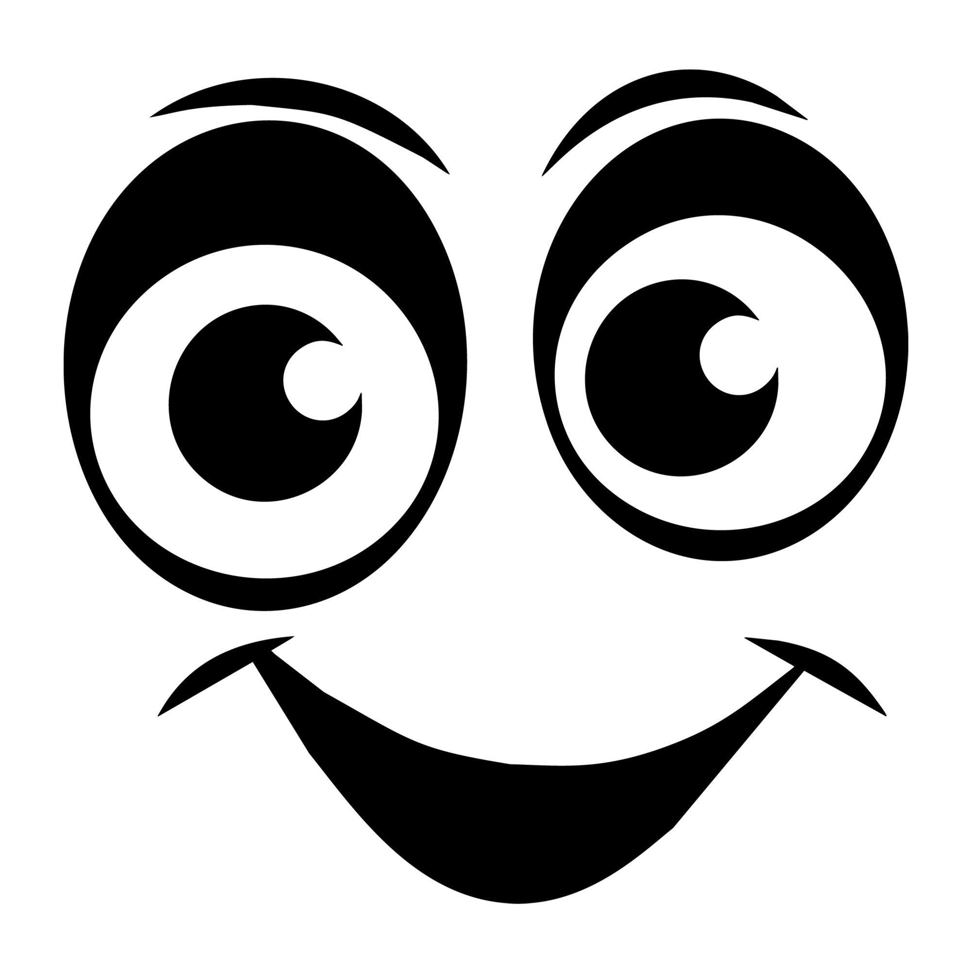 Cartoon Face SVG design for Cricut, Silhouette, laser cutting, vinyl, sublimation, and craft projects.