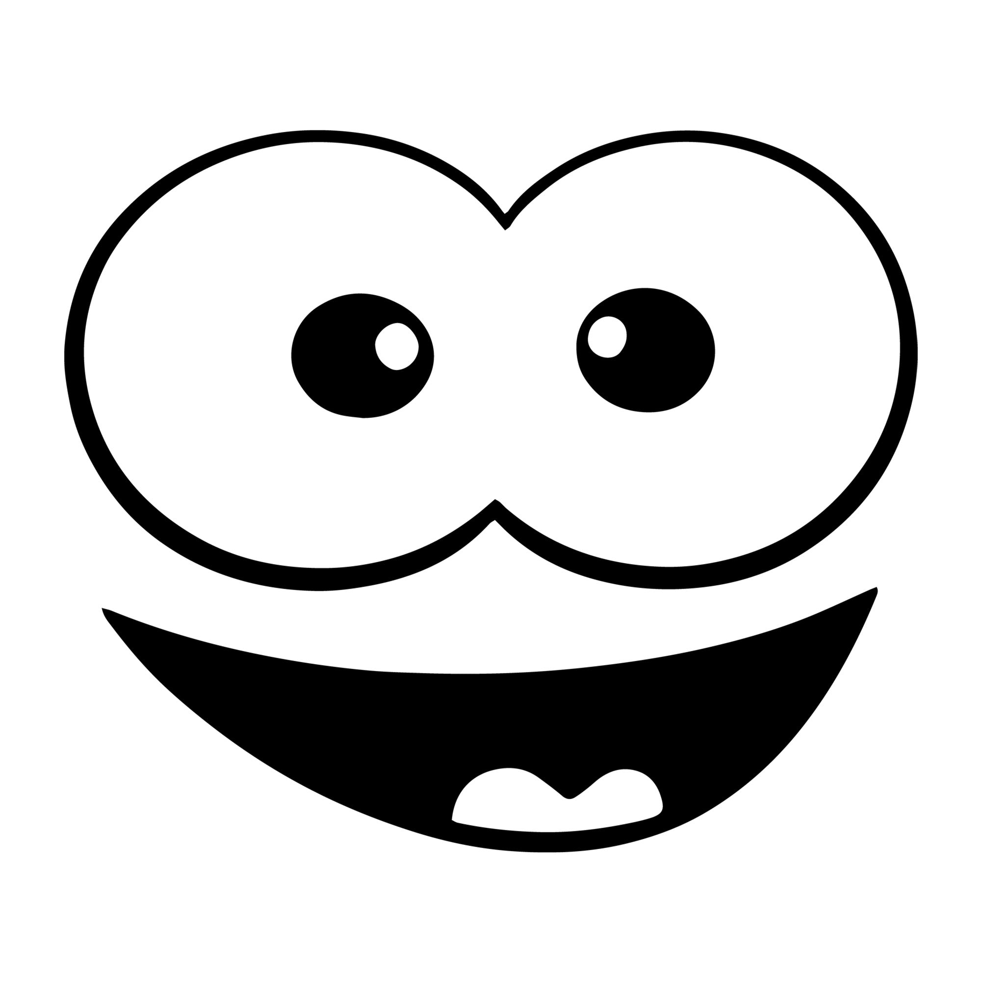 Cartoon Face SVG design for Cricut, Silhouette, laser cutting, vinyl, sublimation, and craft projects.