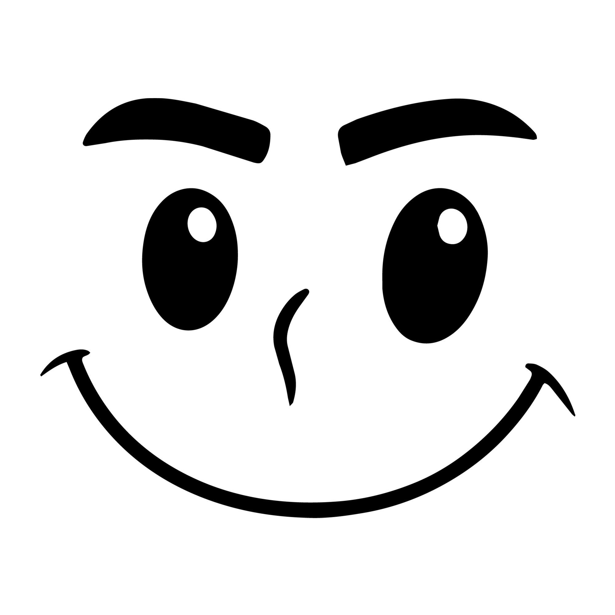 Cartoon Face SVG design for Cricut, Silhouette, laser cutting, vinyl, sublimation, and craft projects.