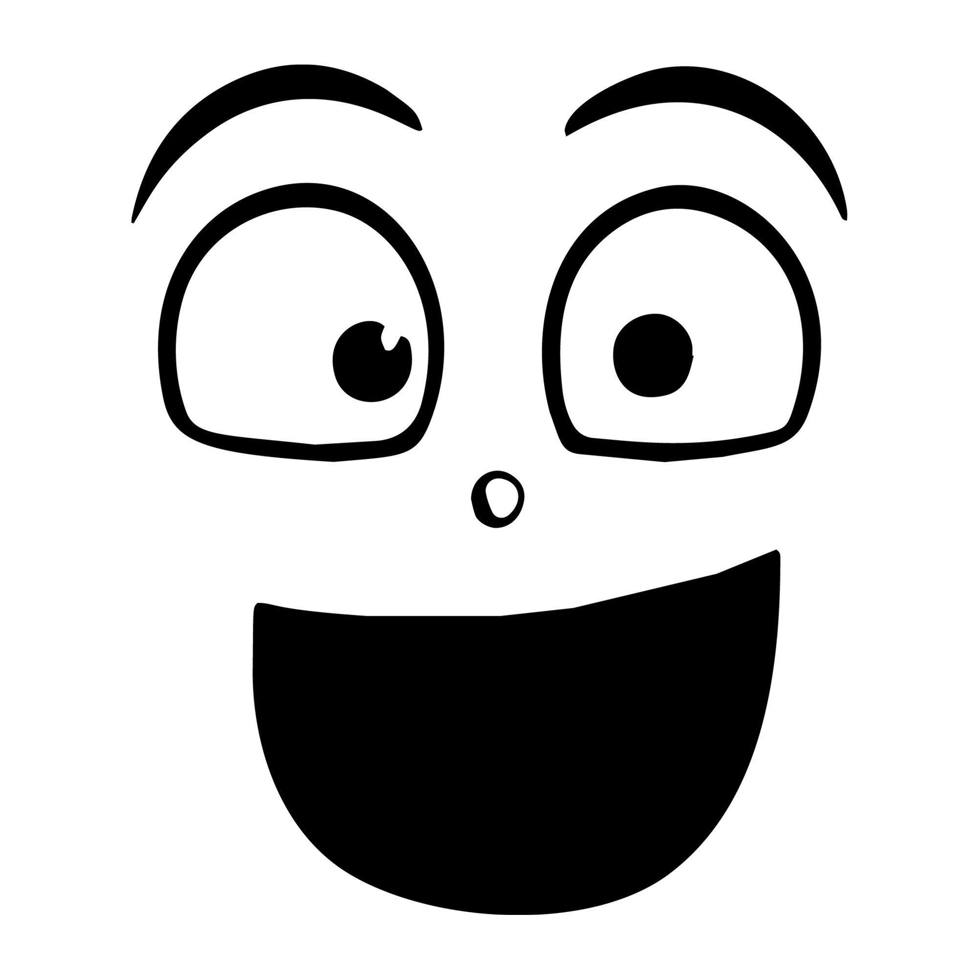 Cartoon Face SVG design for Cricut, Silhouette, laser cutting, vinyl, sublimation, and craft projects.