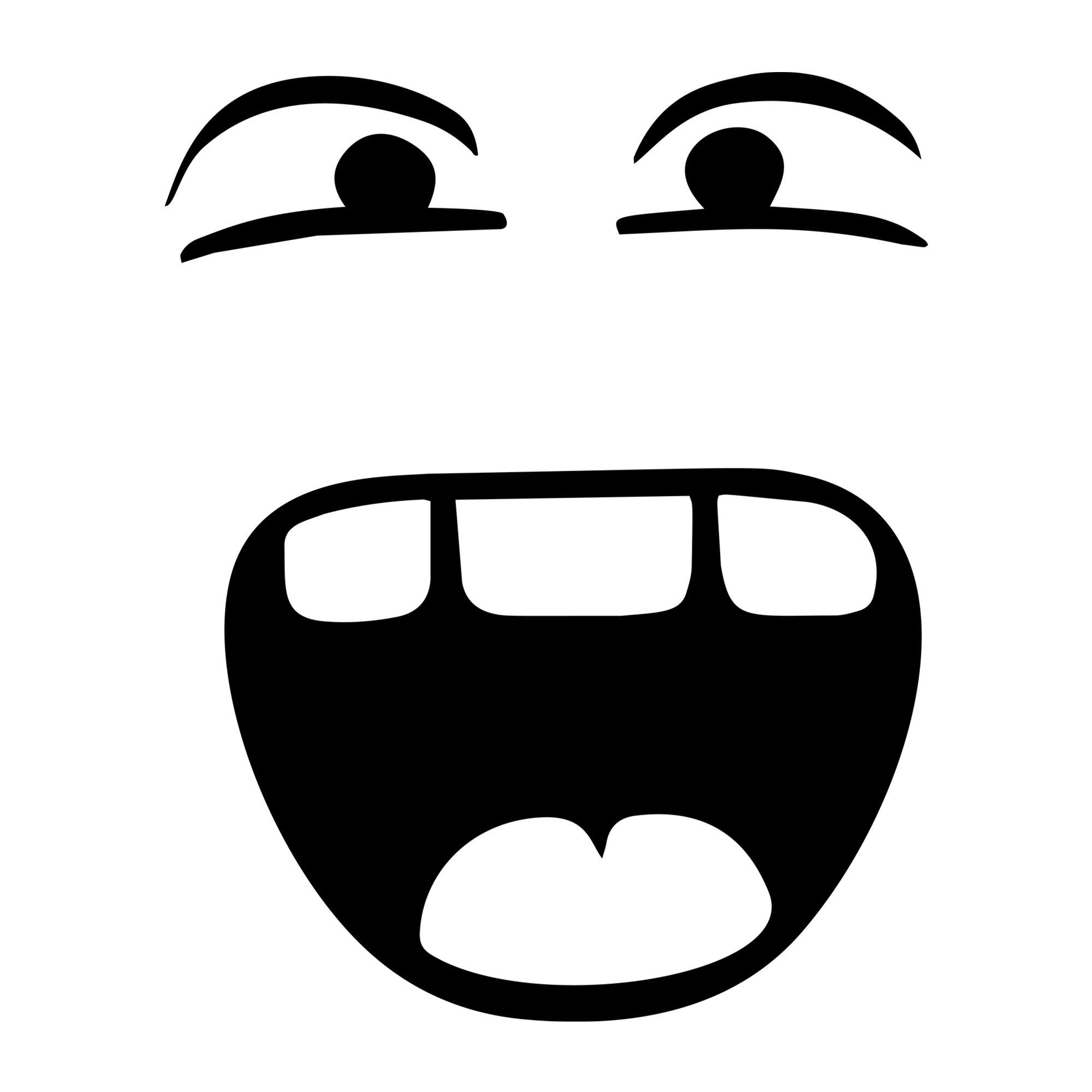 Cartoon Face SVG design for Cricut, Silhouette, laser cutting, vinyl, sublimation, and craft projects.