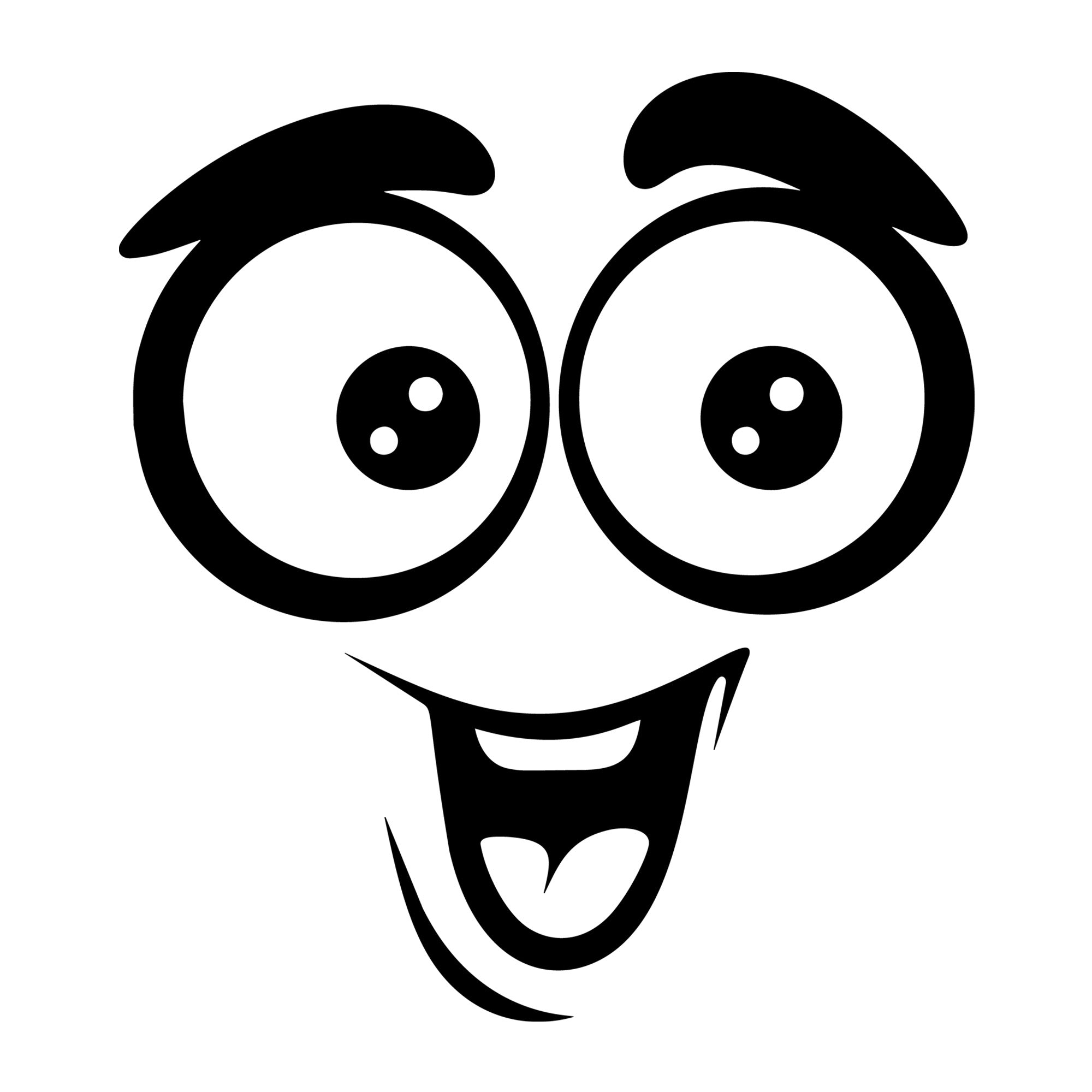 Cartoon Face SVG design for Cricut, Silhouette, laser cutting, vinyl, sublimation, and craft projects.