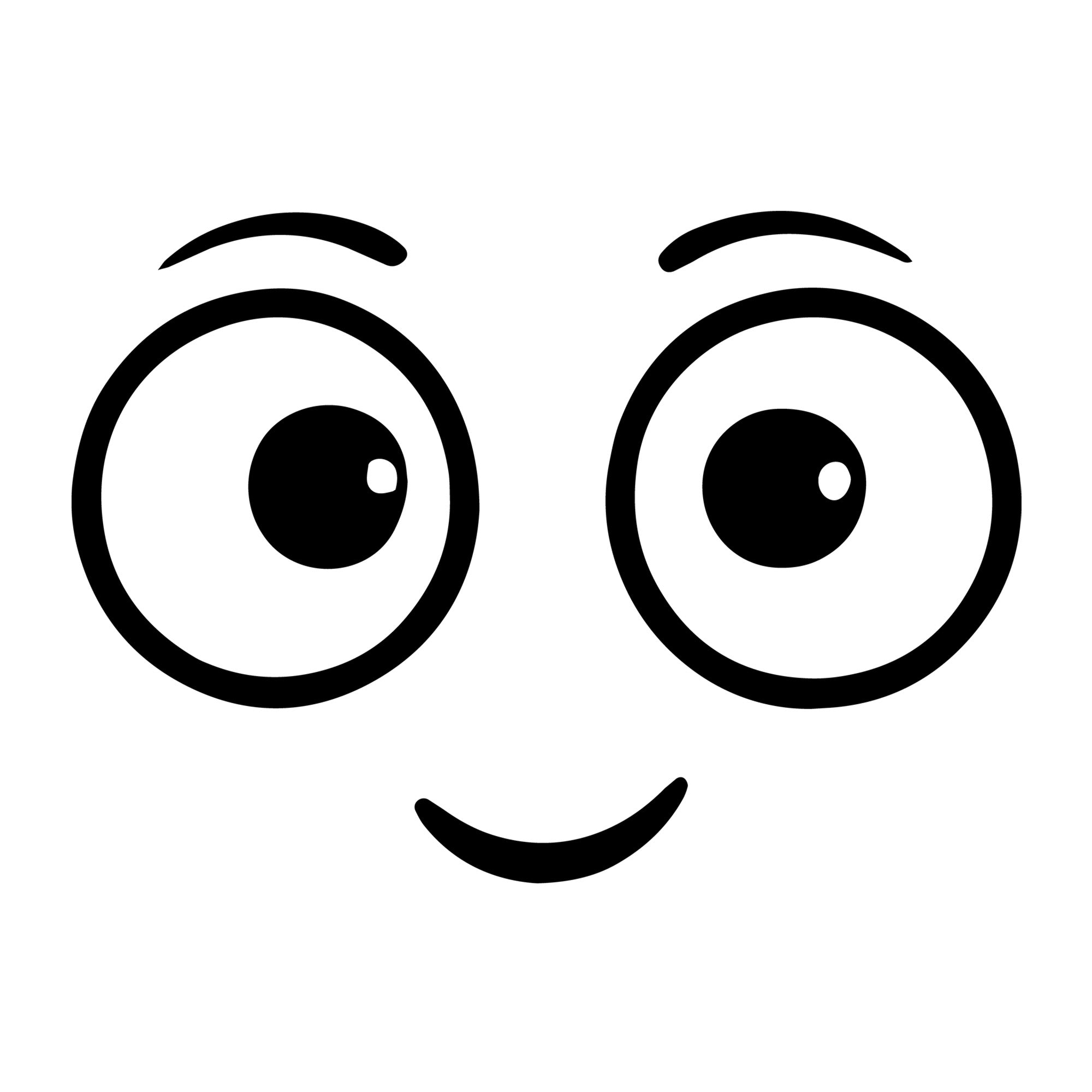 Cartoon Face SVG design for Cricut, Silhouette, laser cutting, vinyl, sublimation, and craft projects.