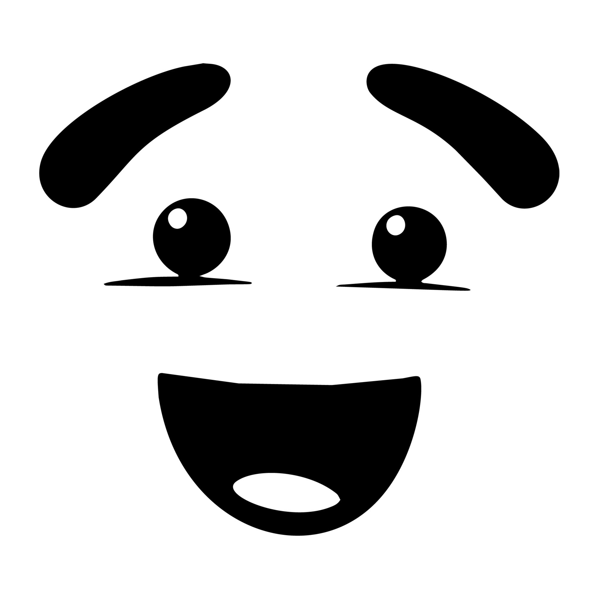 Cartoon Face SVG design for Cricut, Silhouette, laser cutting, vinyl, sublimation, and craft projects.