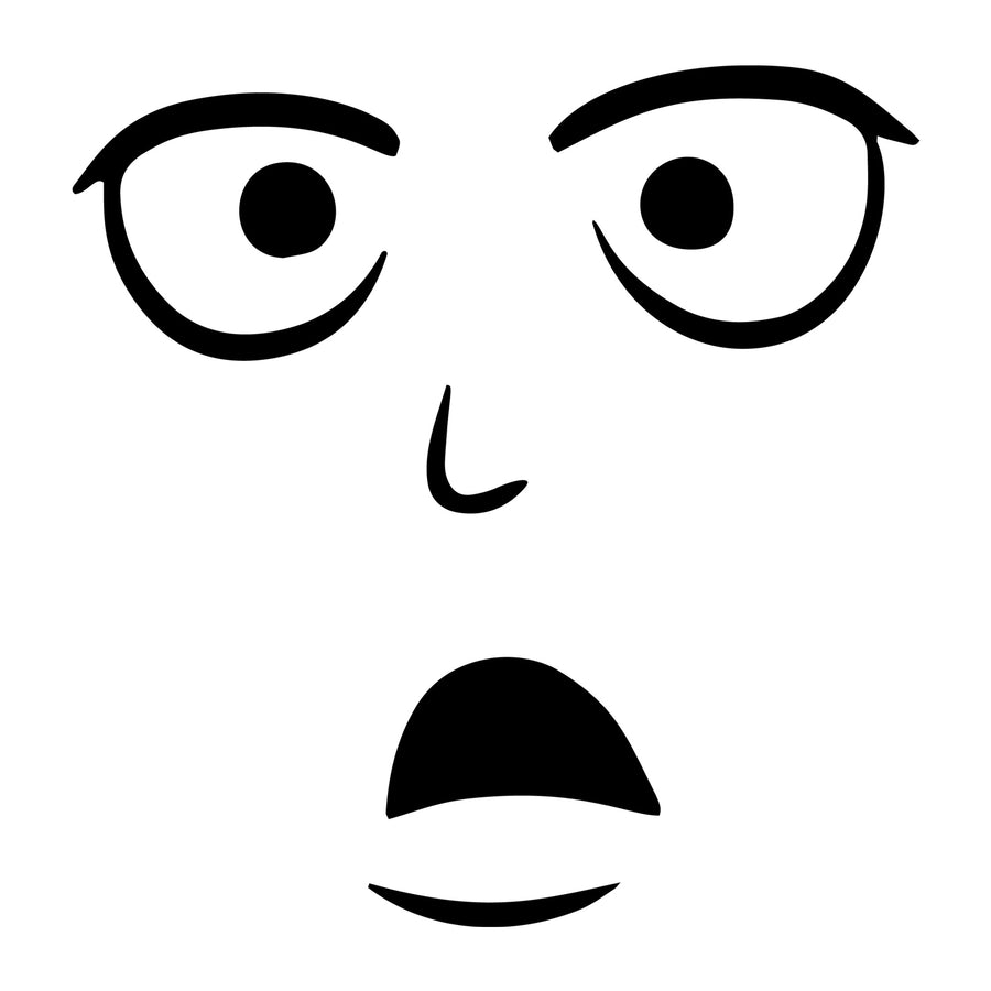 Cartoon Face SVG design for Cricut, Silhouette, laser cutting, vinyl, sublimation, and craft projects.