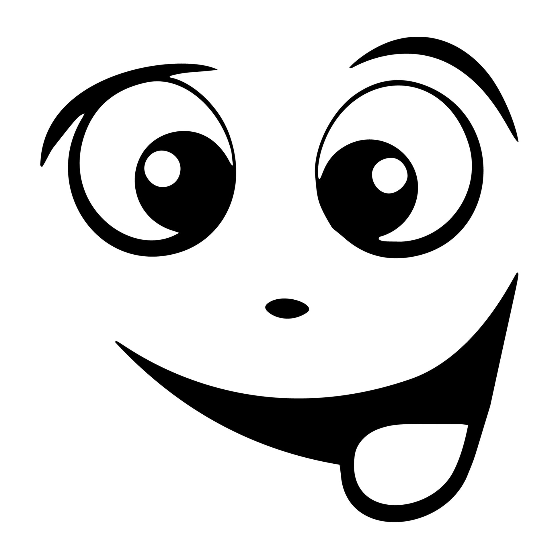 Cartoon Face SVG design for Cricut, Silhouette, laser cutting, vinyl, sublimation, and craft projects.