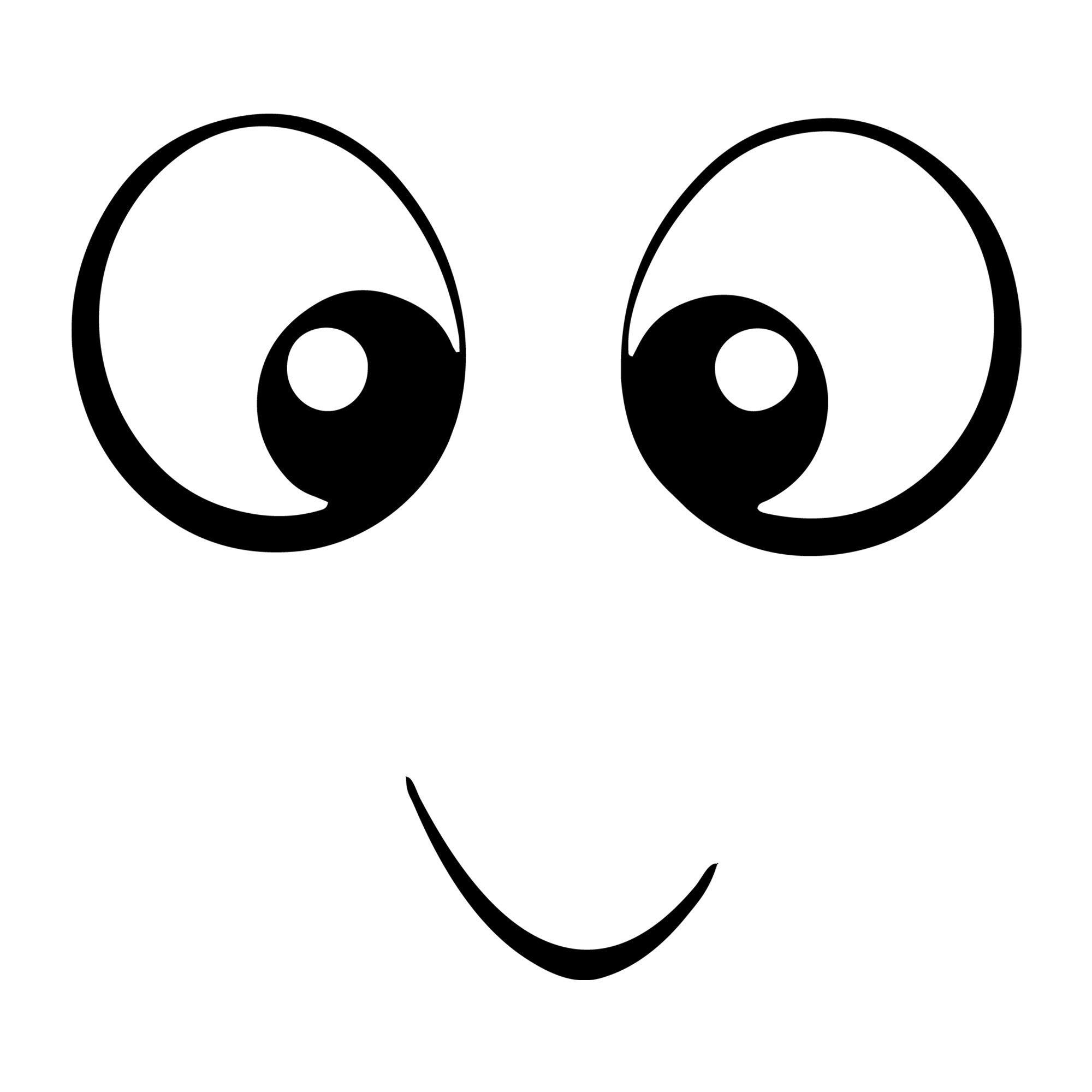 Cartoon Face SVG design for Cricut, Silhouette, laser cutting, vinyl, sublimation, and craft projects.