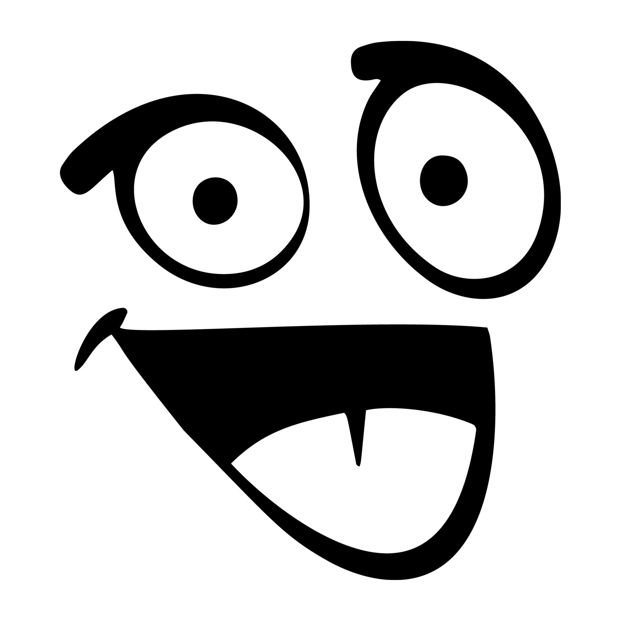 Cartoon Face SVG design for Cricut, Silhouette, laser cutting, vinyl, sublimation, and craft projects.
