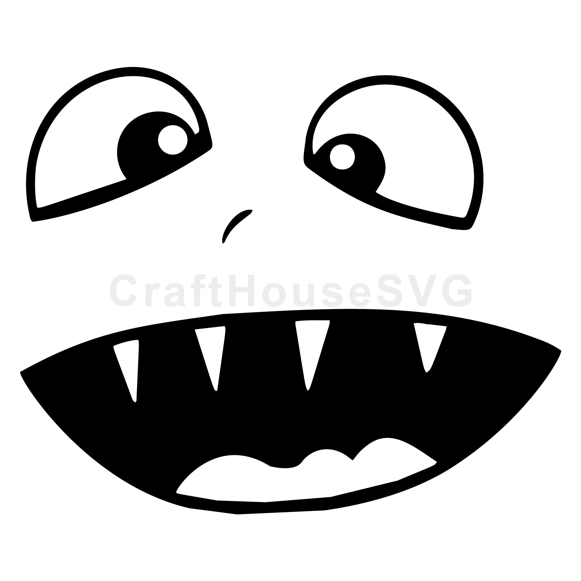 Confused Cartoon Face SVG