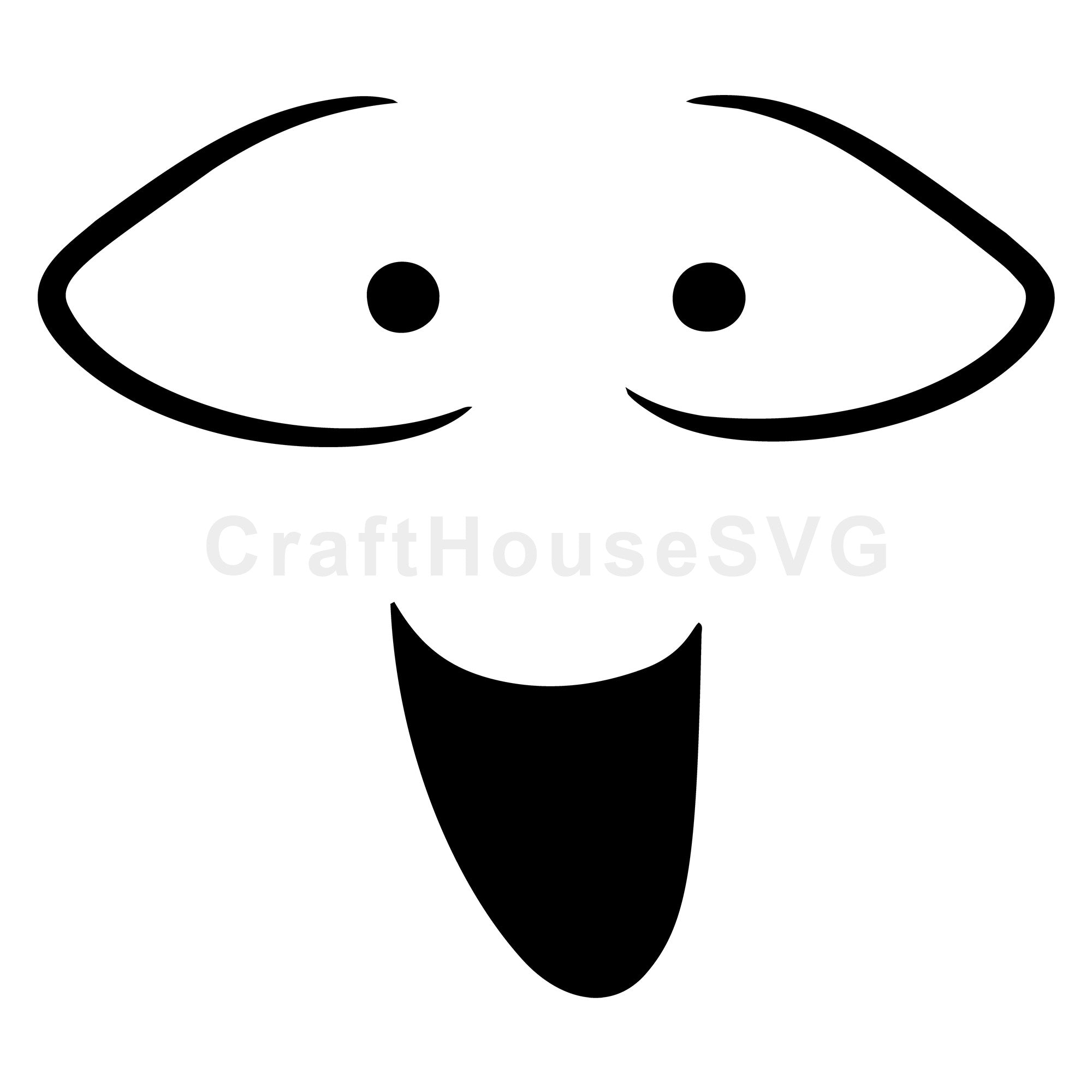 Amused Cartoon Face SVG