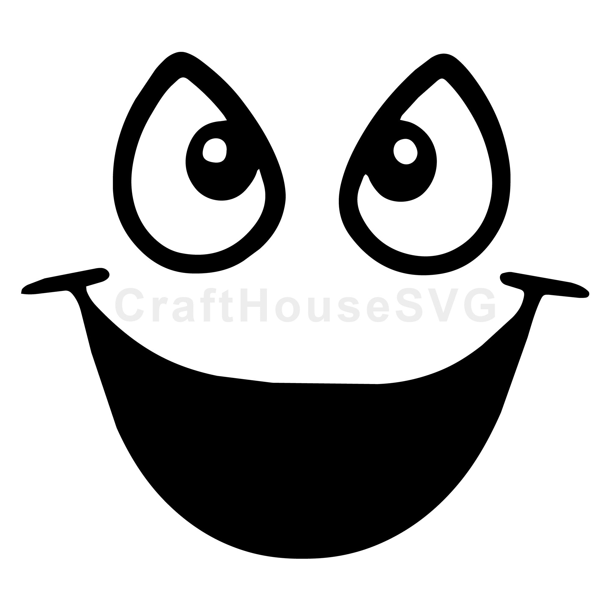 Mischievous Cartoon Face SVG