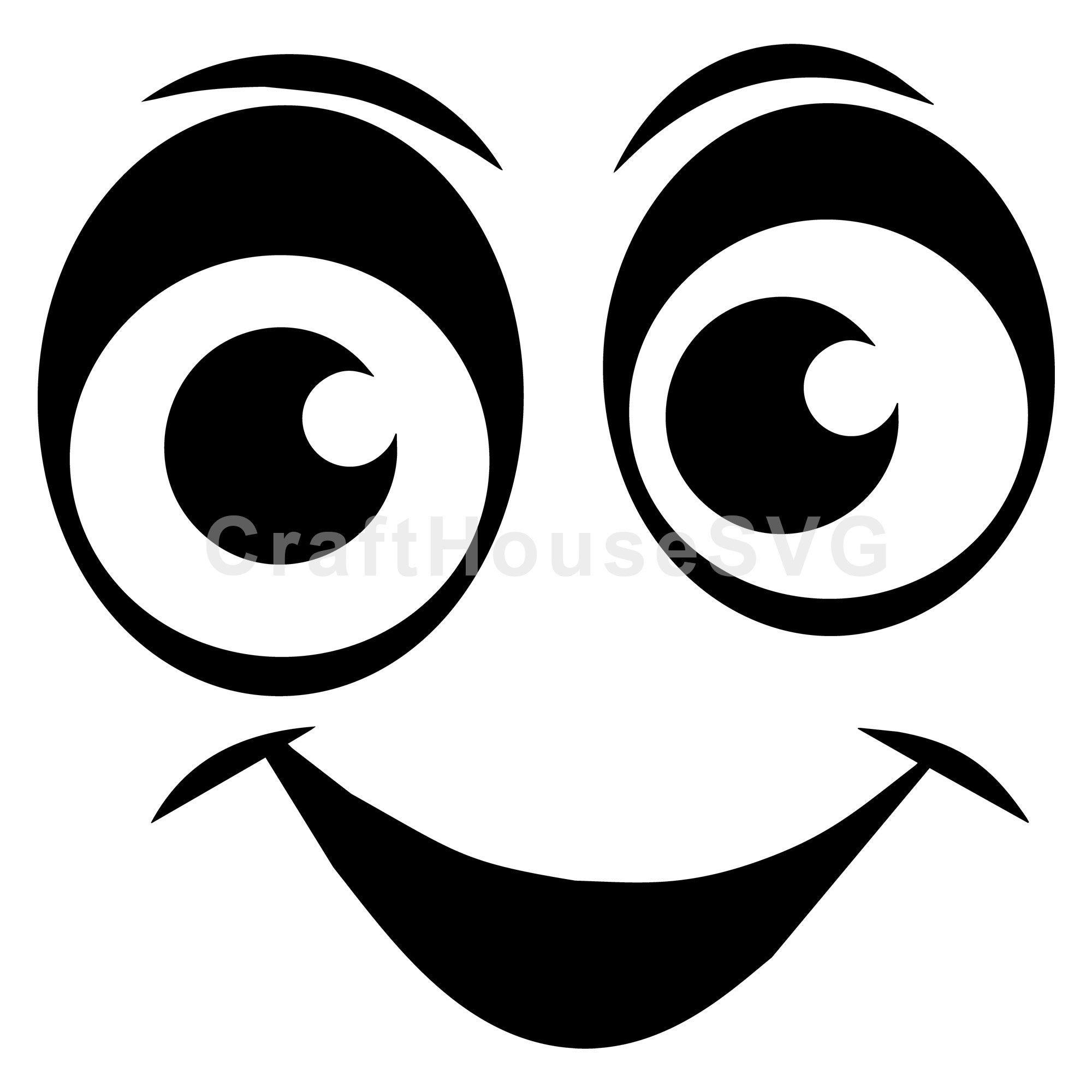 Surprised Cartoon Face SVG