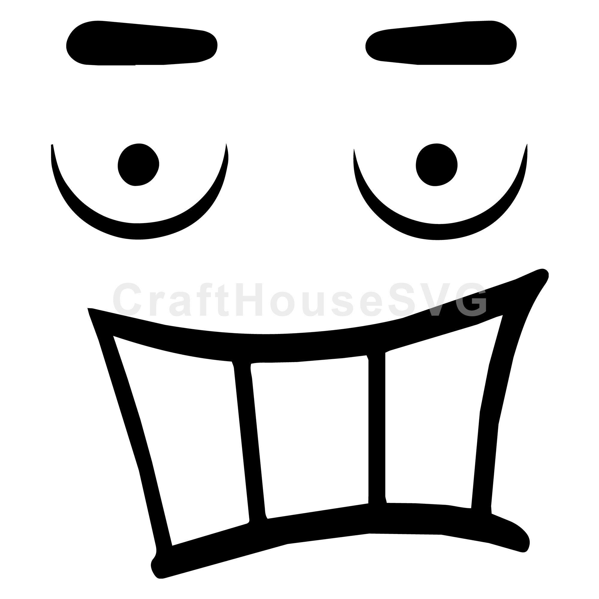 Freaked Out Cartoon Face SVG