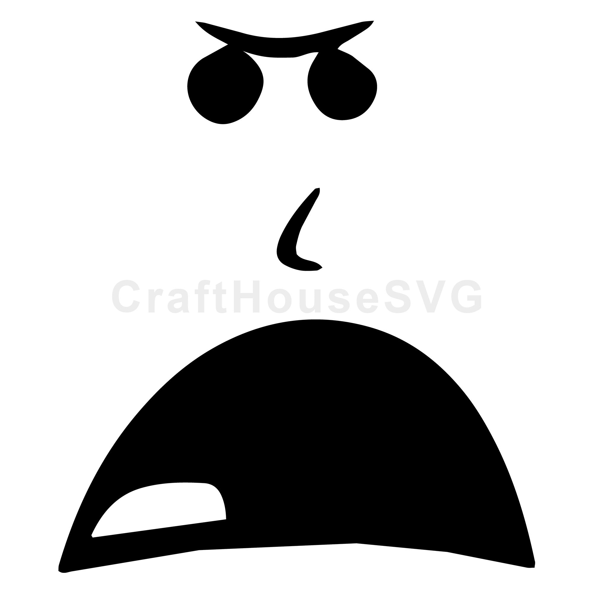 Angry Cartoon Face SVG