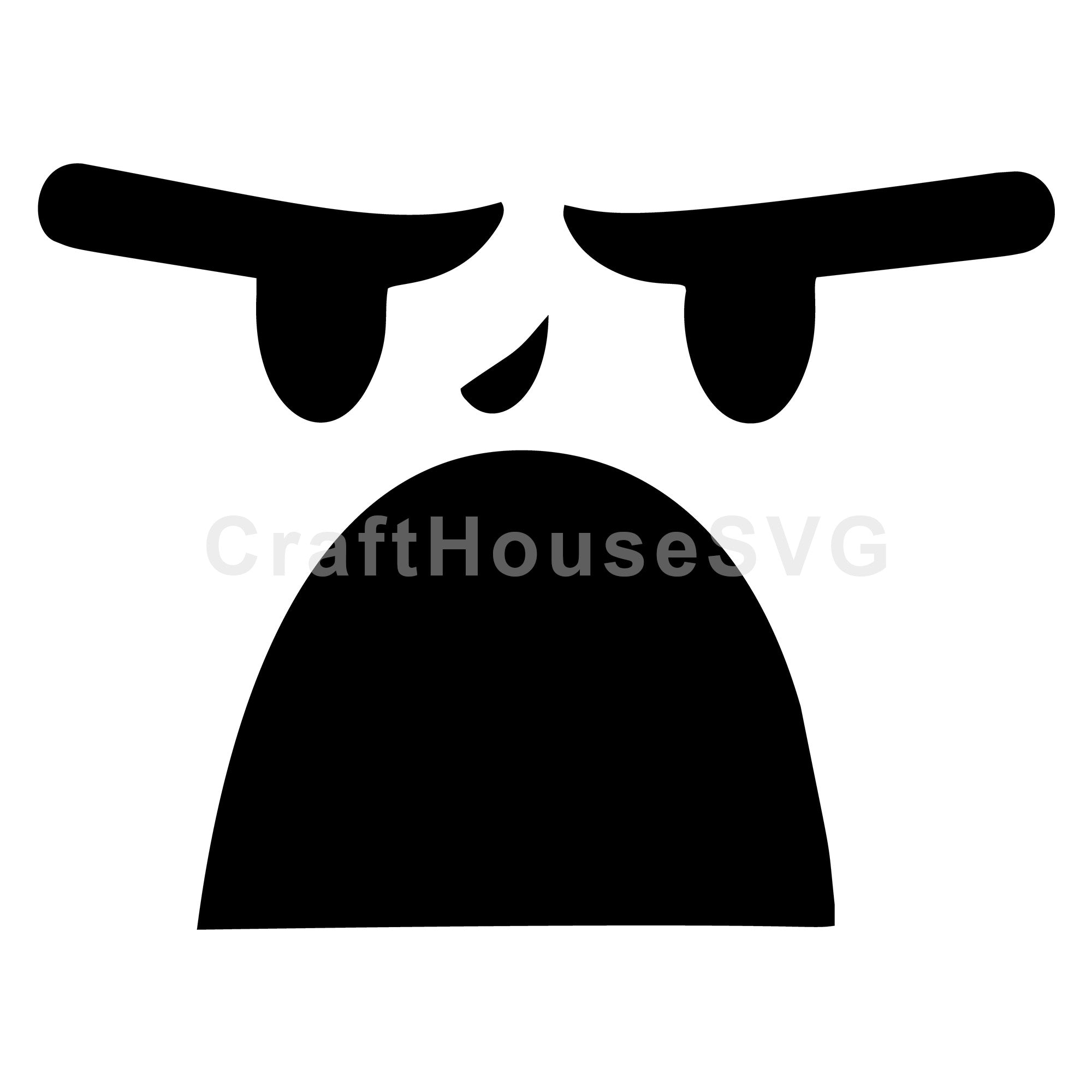 Confused Cartoon Face SVG with Raised Eyebrows