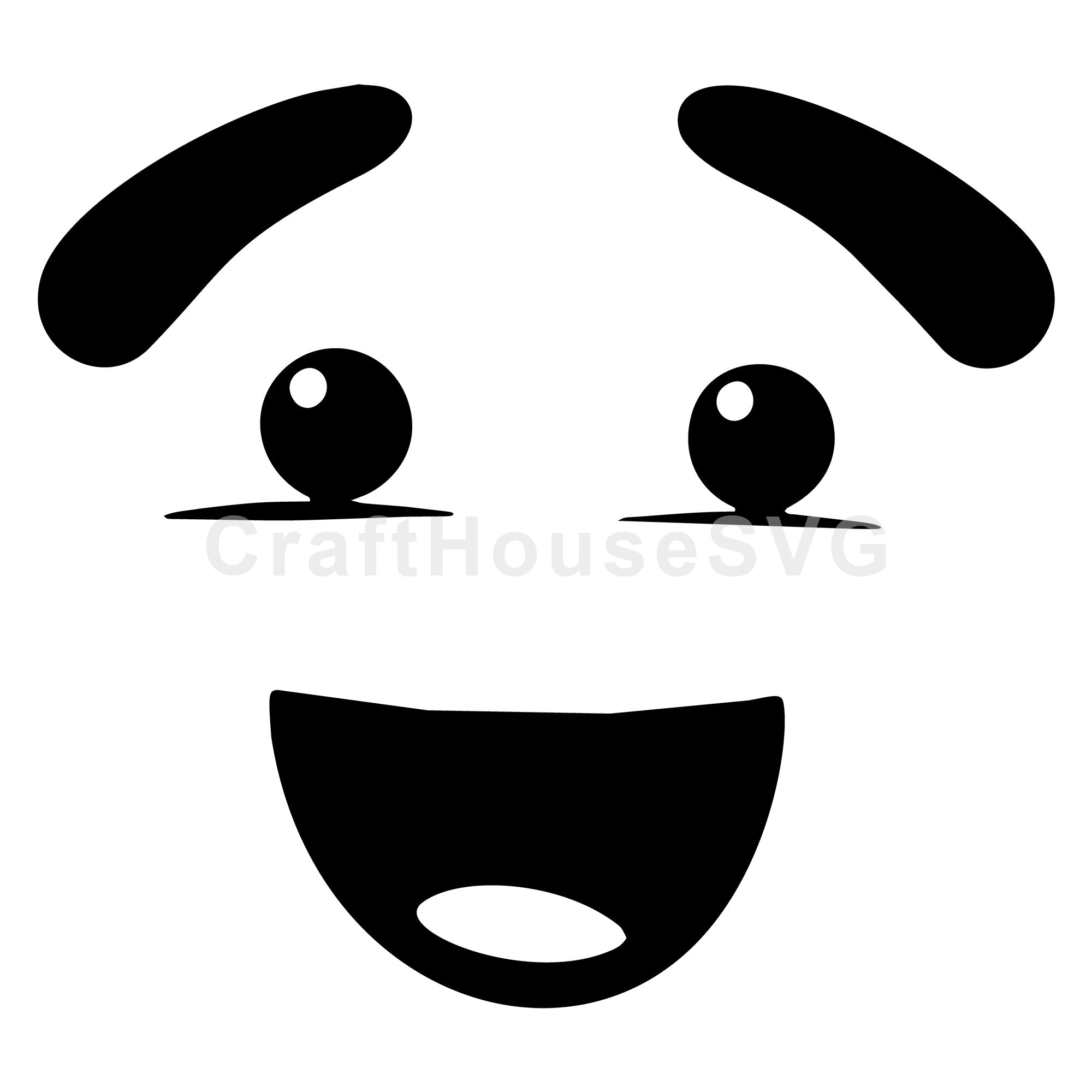 Happy Cartoon Face SVG