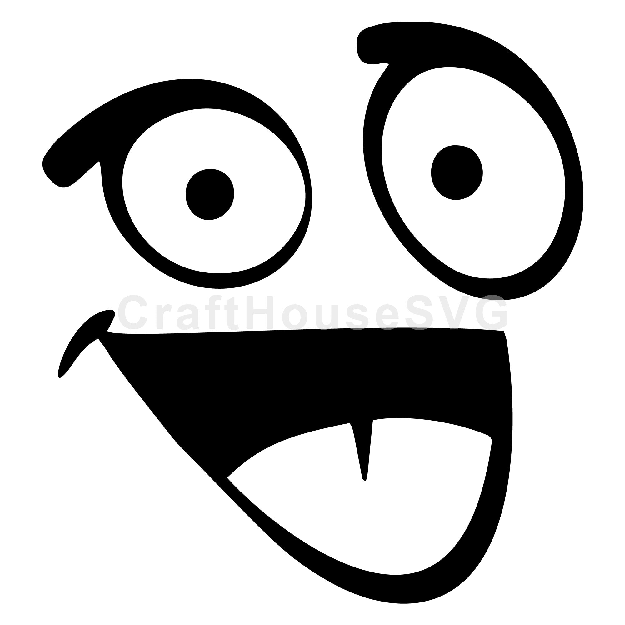 Goofy Cartoon Face SVG