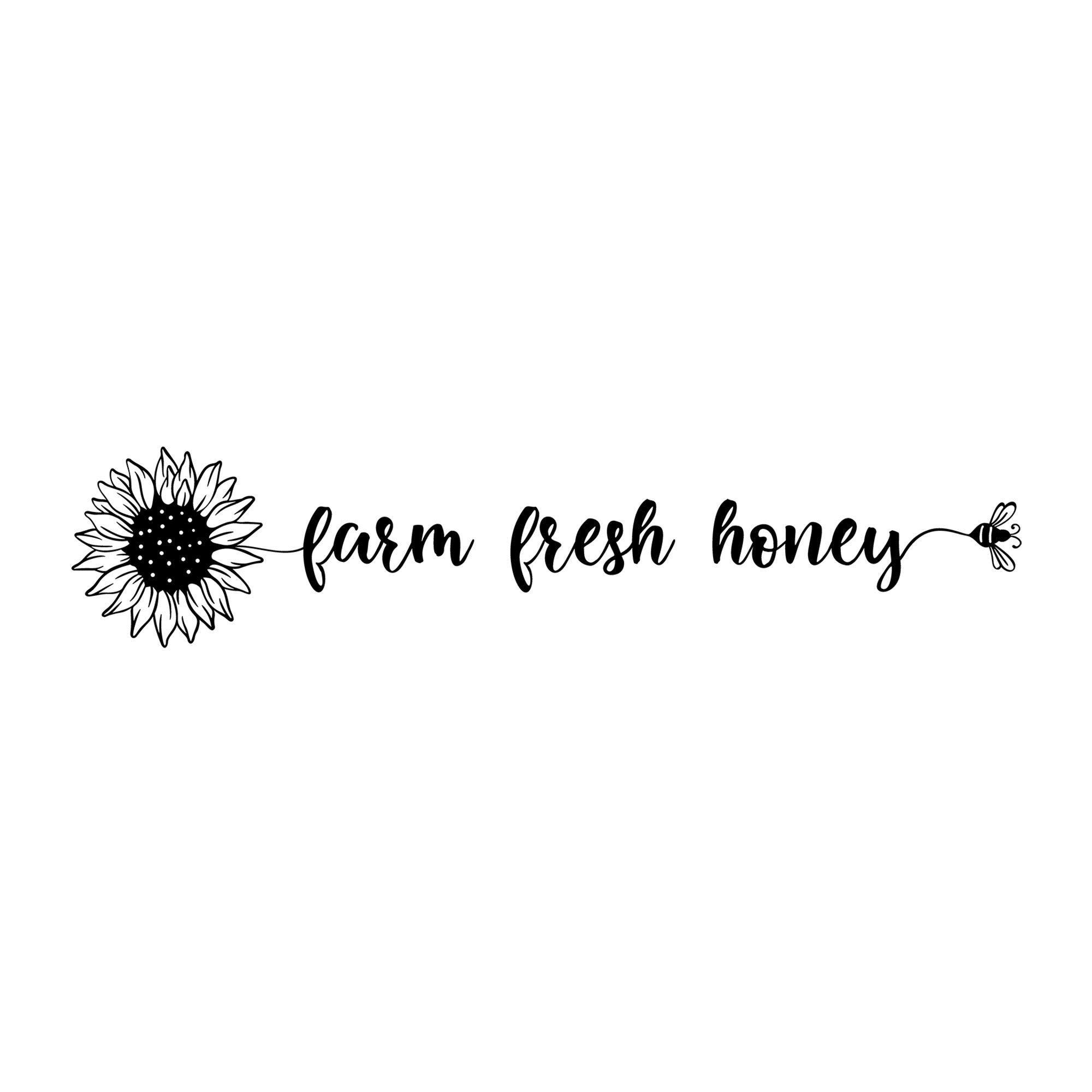 Farm Fresh Honey SVG design for Cricut, Silhouette, laser cutting, vinyl, sublimation, and bee craft projects.