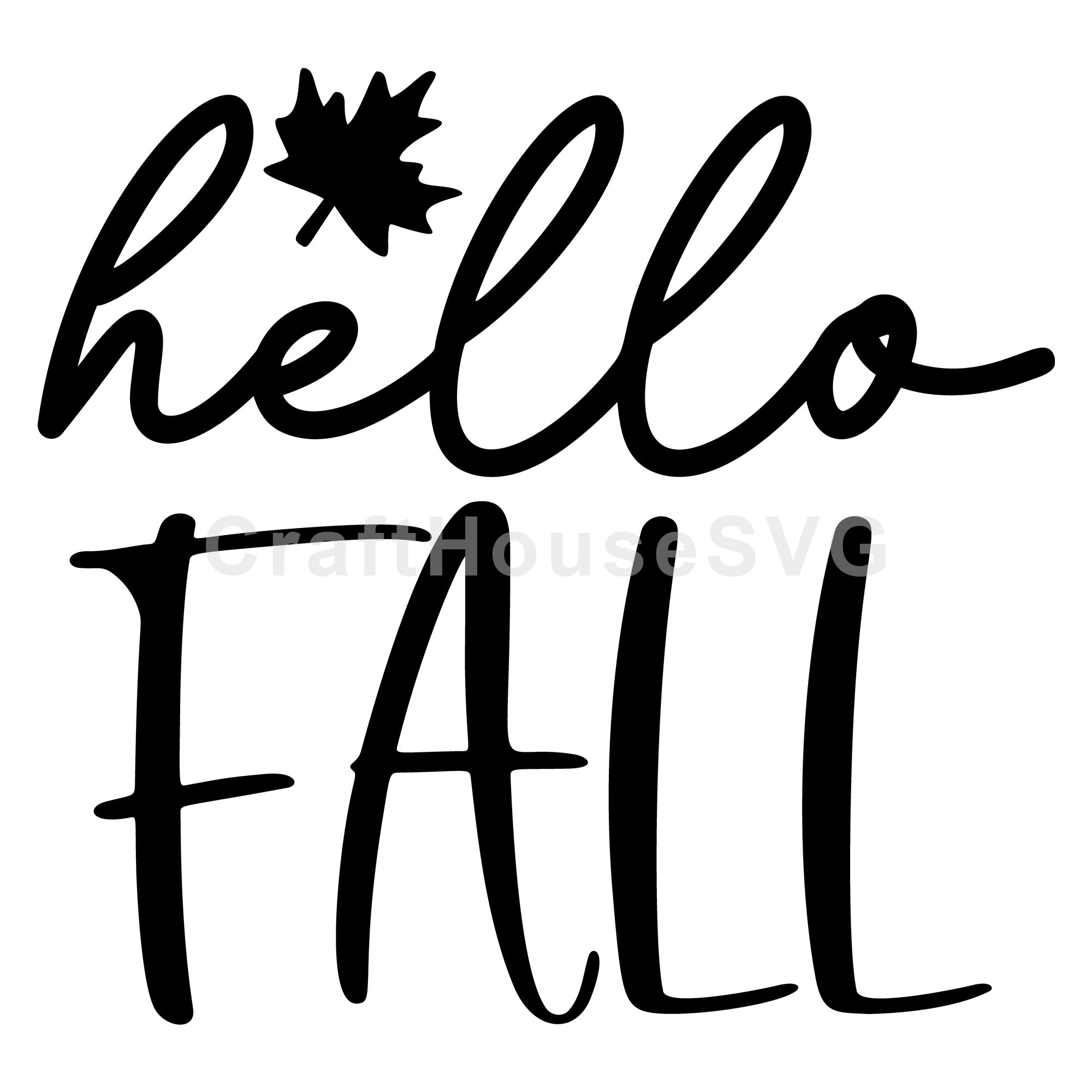 Hello Fall SVG