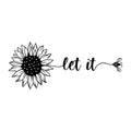 Let It Bee Sunflower SVG design for Cricut, Silhouette, laser cutting, vinyl, sublimation, and bee craft projects.
