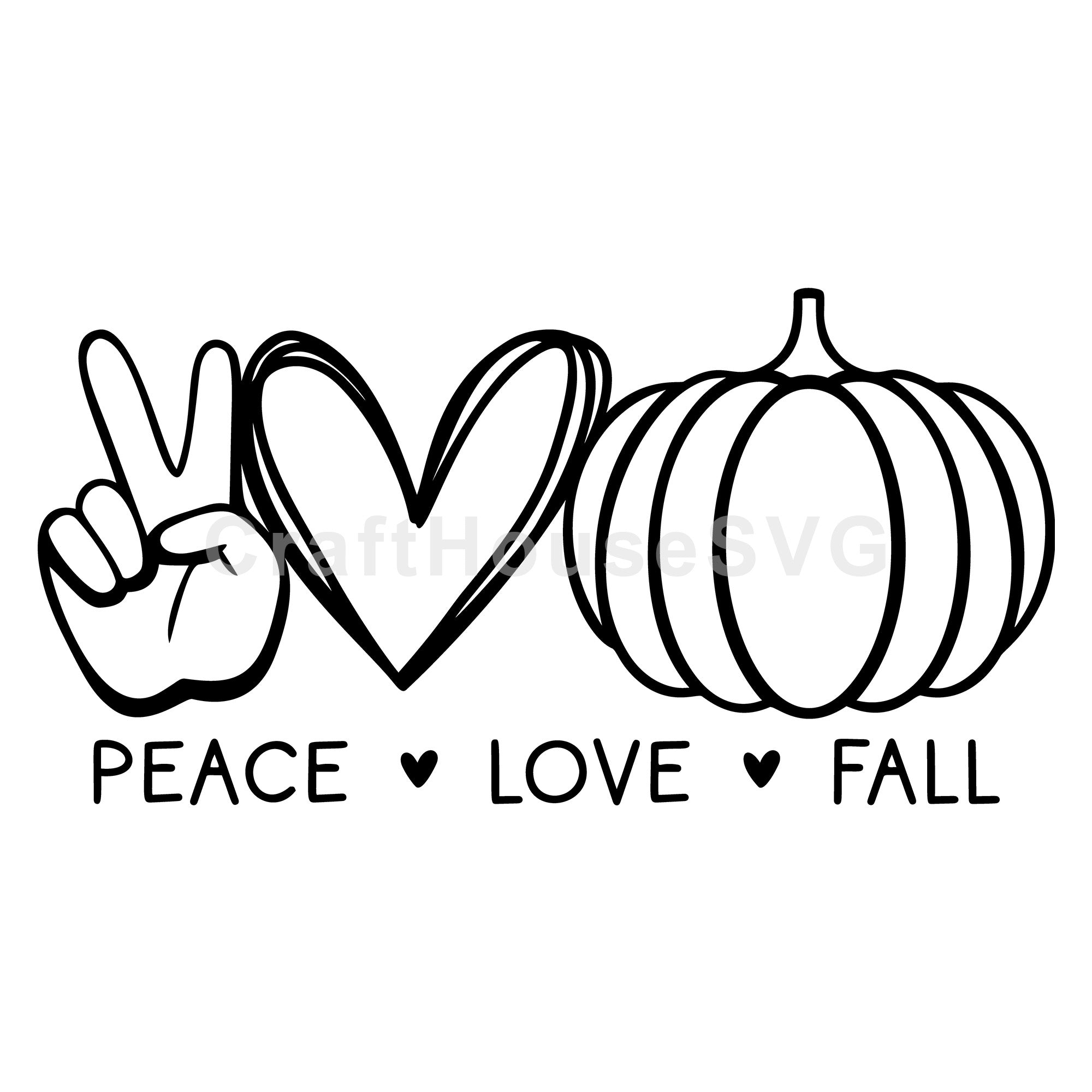 Peace Love Fall SVG