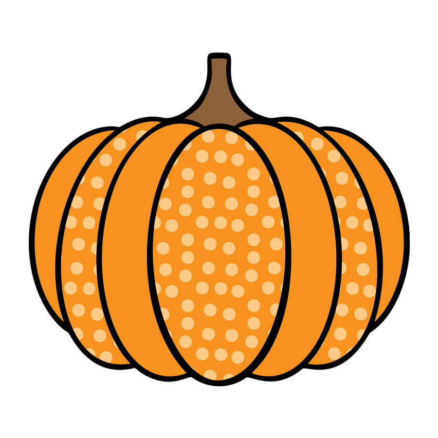 Pumpkin Polka Dot SVG design for Cricut, Silhouette, laser cutting, vinyl, sublimation, and fall craft projects.