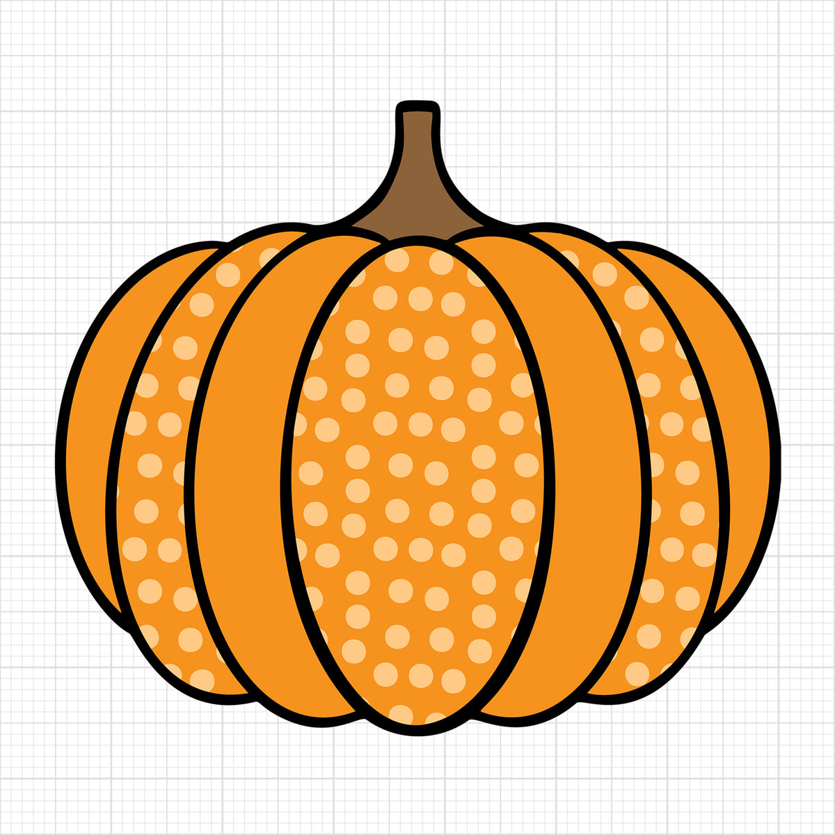pumpkin polka dot