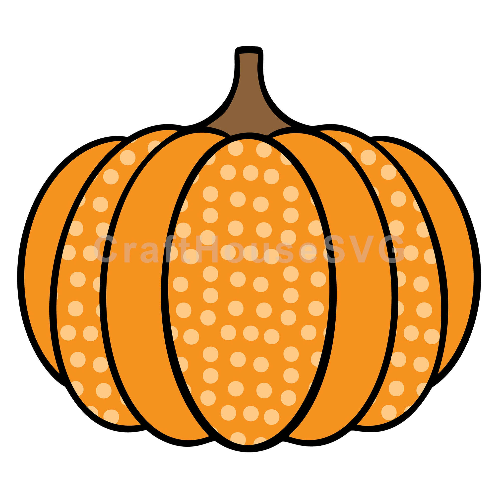 Pumpkin polka dot SVG