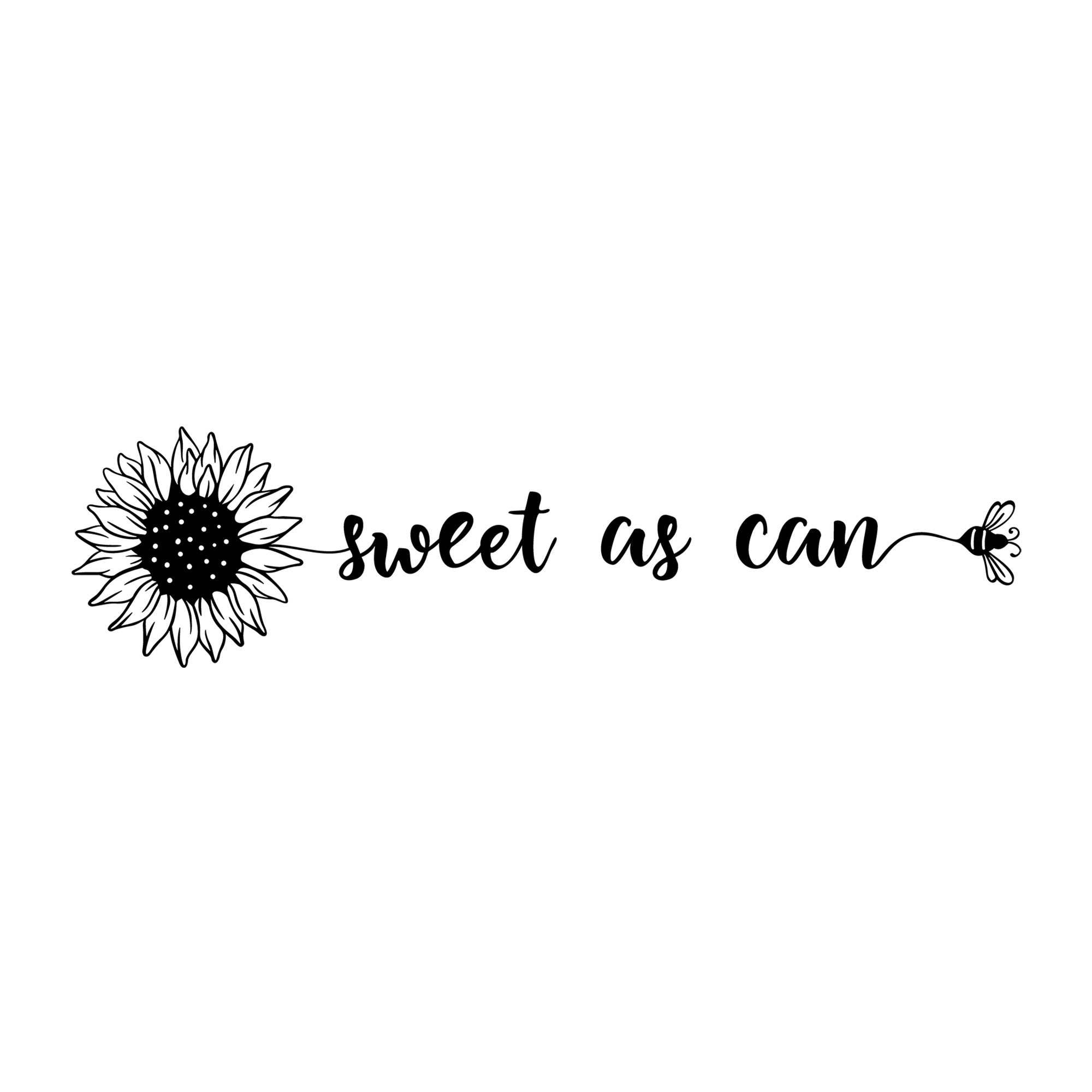 Sweet As Can Bee SVG design for Cricut, Silhouette, laser cutting, vinyl, sublimation, and bee craft projects.