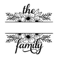 The Family SVG design for Cricut, Silhouette, laser cutting, vinyl, sublimation, family monograms, welcome signs, and home decor projects.