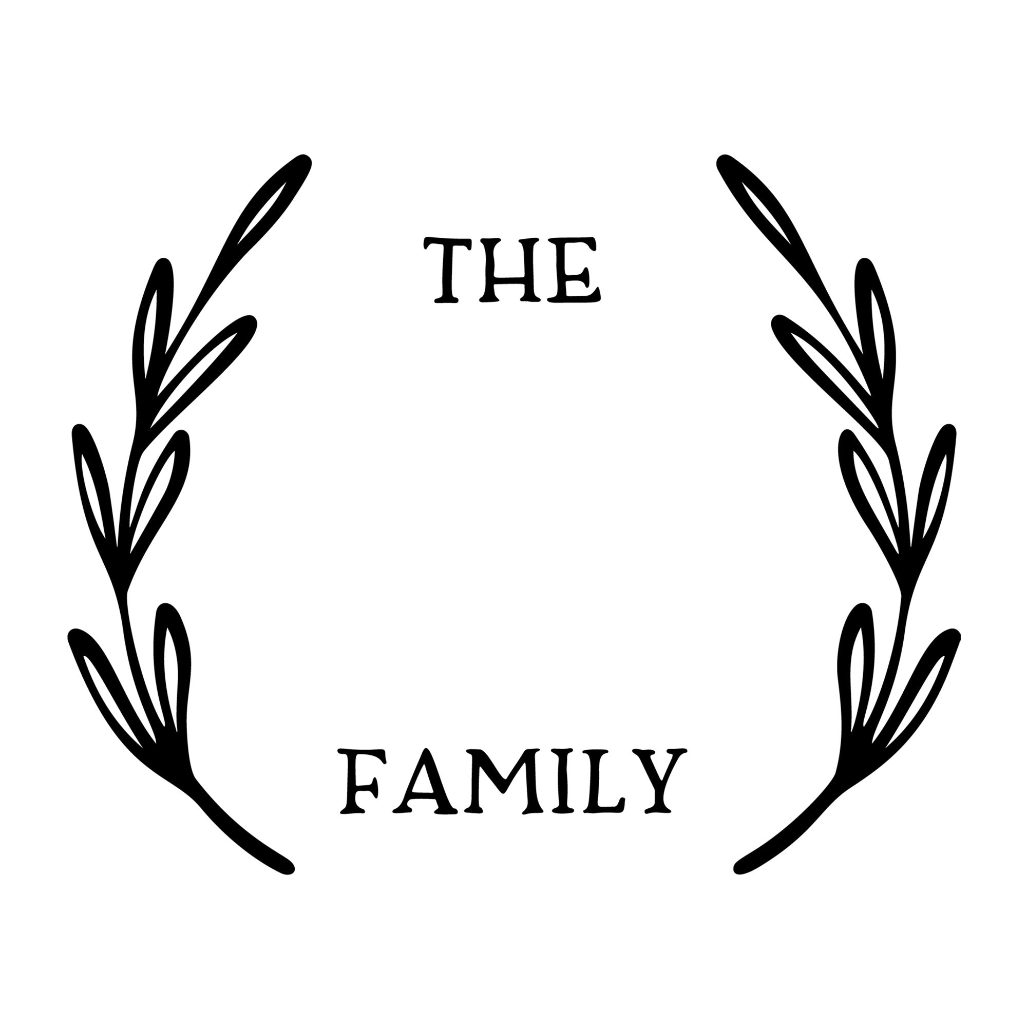 The Family SVG design for Cricut, Silhouette, laser cutting, vinyl, sublimation, family monograms, welcome signs, and home decor projects.
