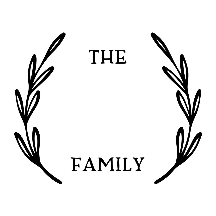 The Family SVG design for Cricut, Silhouette, laser cutting, vinyl, sublimation, family monograms, welcome signs, and home decor projects.