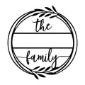The Family SVG design for Cricut, Silhouette, laser cutting, vinyl, sublimation, family monograms, welcome signs, and home decor projects.