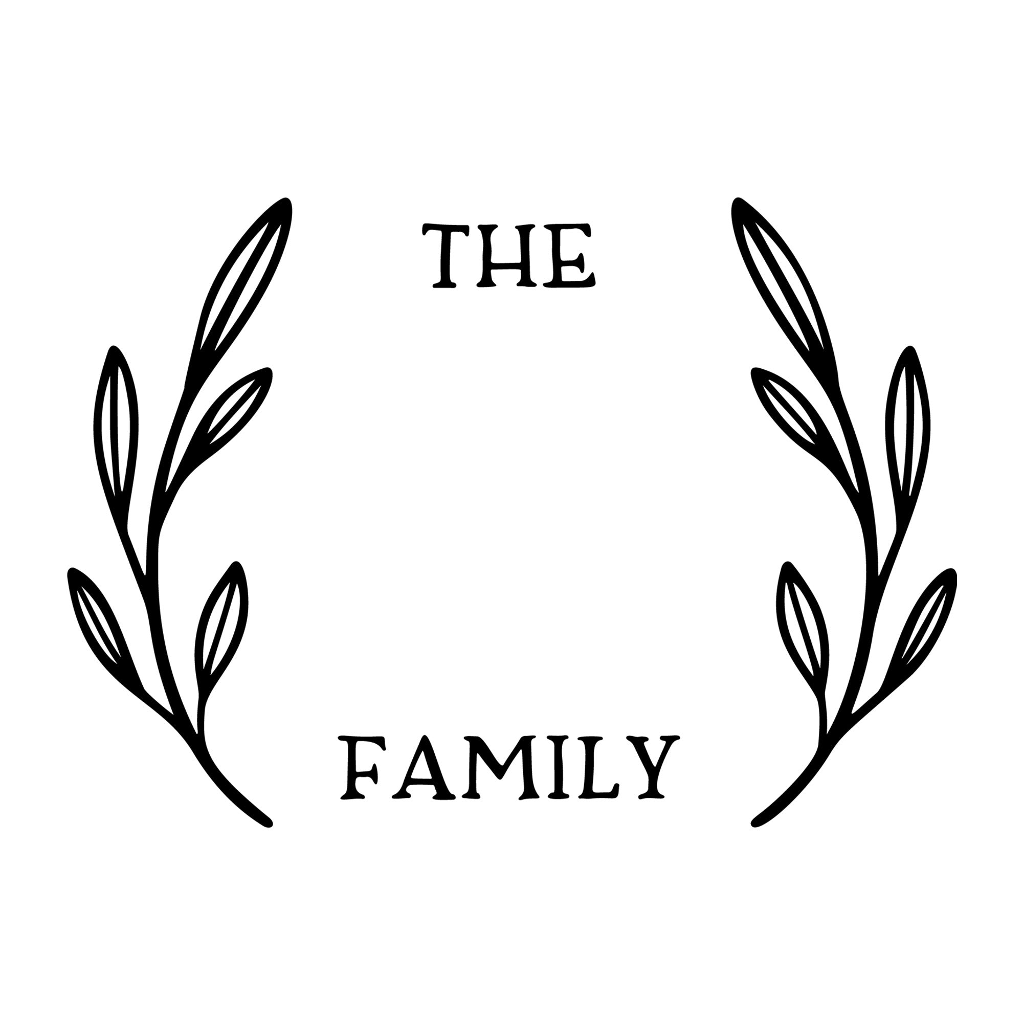 The Family SVG design for Cricut, Silhouette, laser cutting, vinyl, sublimation, family monograms, welcome signs, and home decor projects.