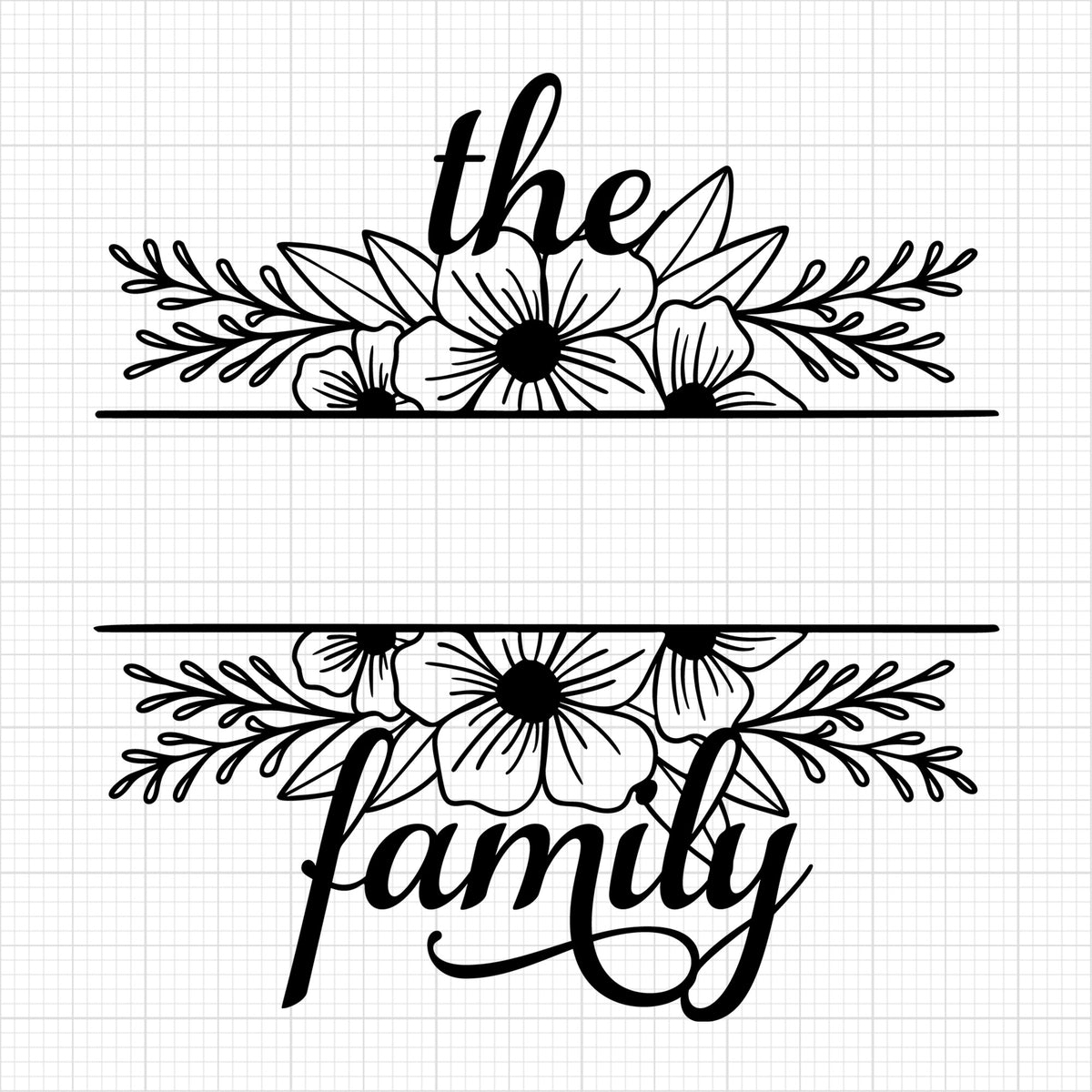 Family name monogram sign