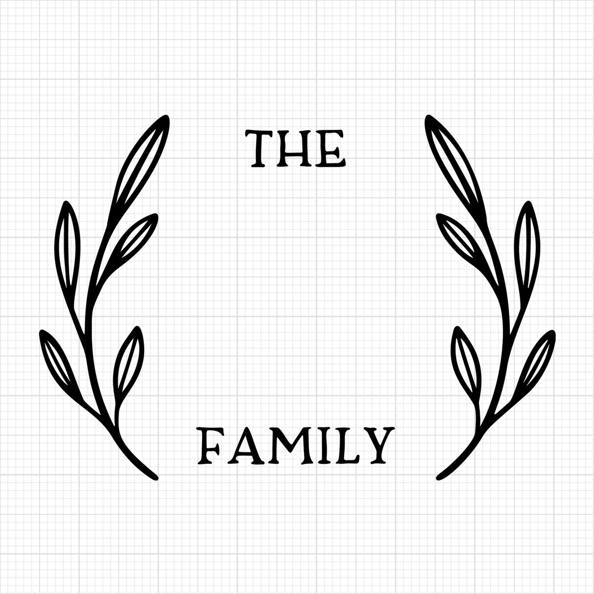 Family name monogram sign