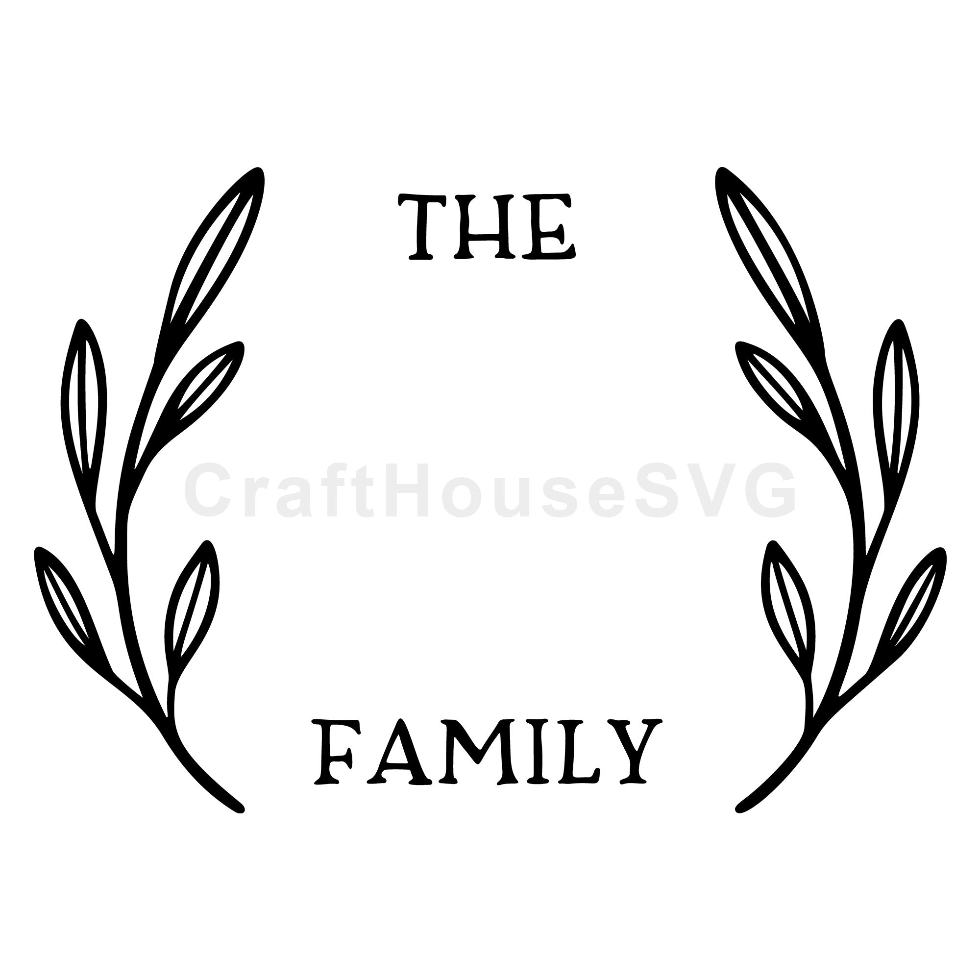 Family Wreath Monogram SVG