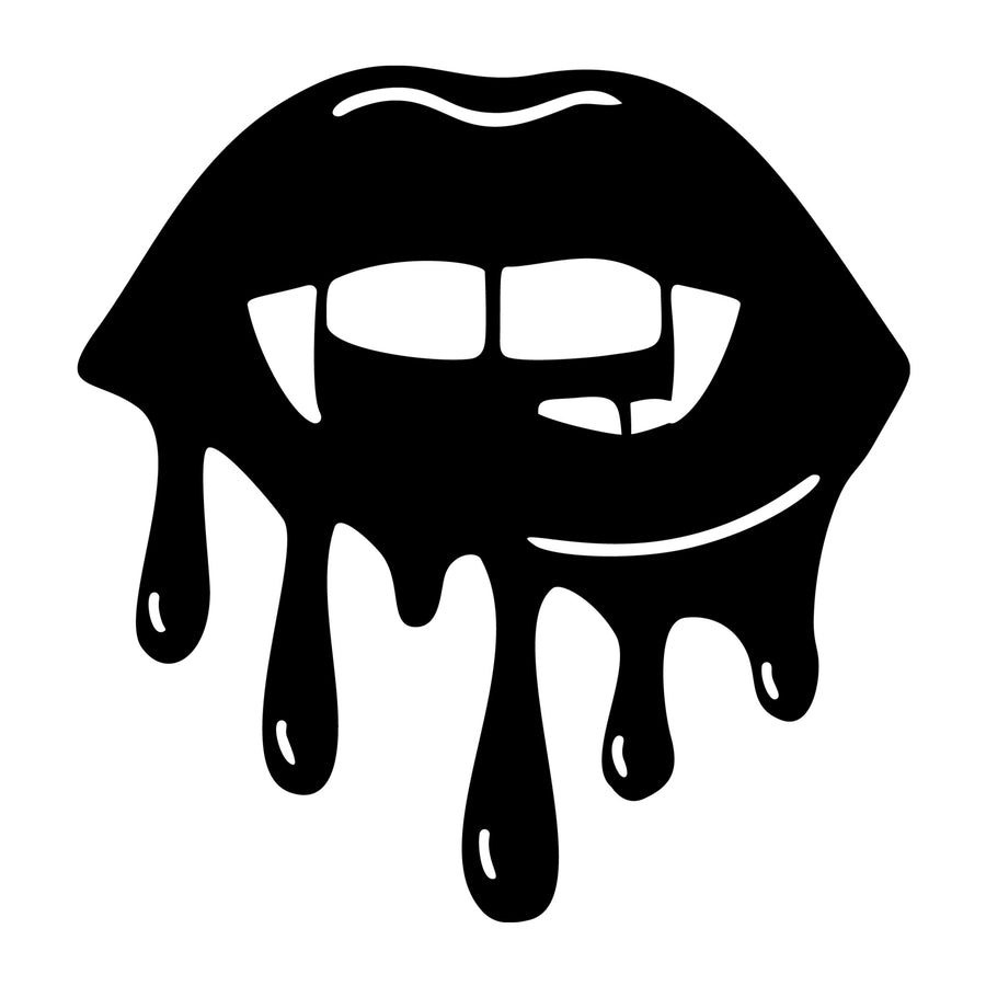 Vampire Lips SVG design for Cricut, Silhouette, laser cutting, vinyl, sublimation, and Halloween craft projects.