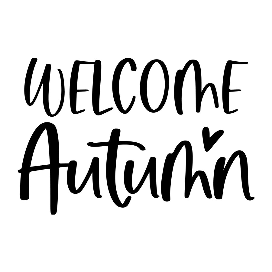 Welcome Autumn SVG design for Cricut, Silhouette, laser cutting, vinyl, sublimation, and fall craft projects.