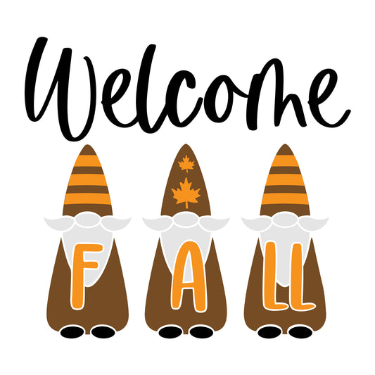 Welcome Fall SVG design for Cricut, Silhouette, laser cutting, vinyl, sublimation, and fall craft projects.